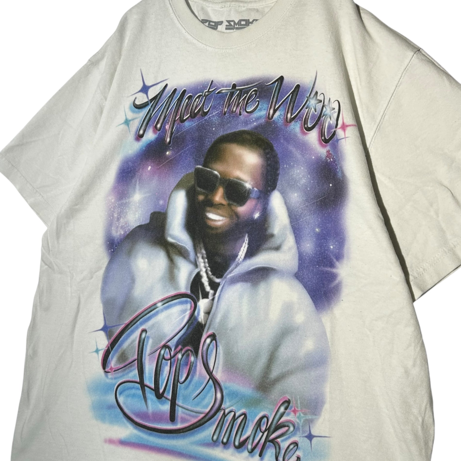 POP SMOKE(ポップ スモーク) Print T-Shirt プリント Tシャツ ホワイト