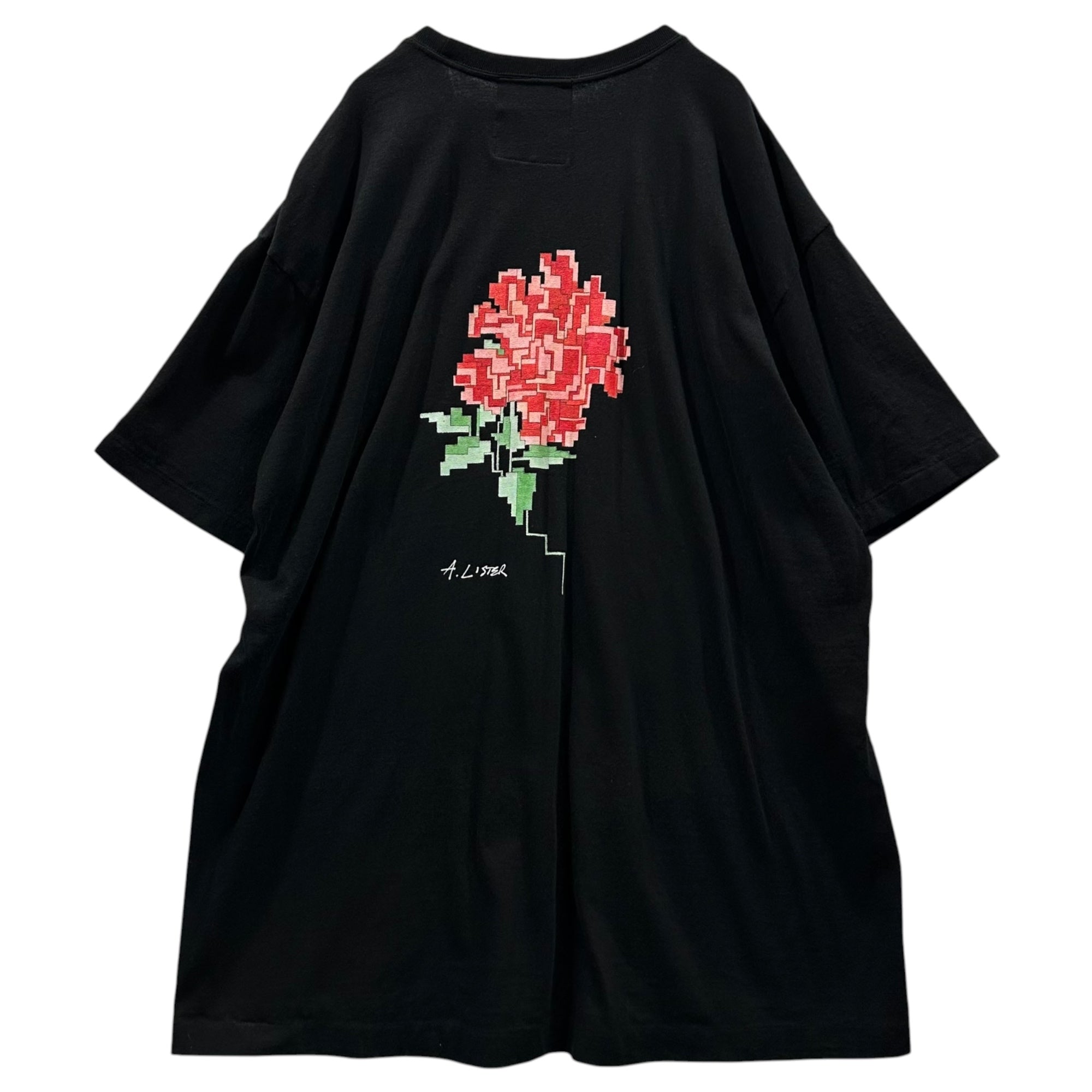 WILDSIDE YOHJI YAMAMOTO(ワイルドサイドヨウジヤマモト) 23AW S/S T-shirt with a small logo on the chest 胸 ワンポイントロゴ 半袖 Tシャツ 表記消(L程度) ブラック×ホワイト