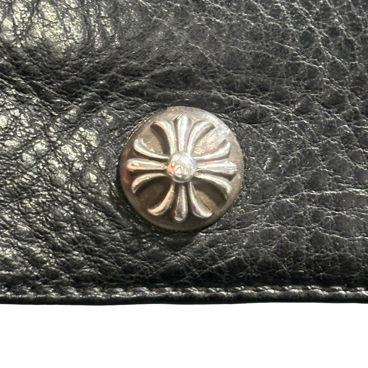 CHROME HEARTS(クロムハーツ) 1SNAP WALLET 1スナップ クロスボタン ウォレット ブラック 2つ折り財布 インボイス付