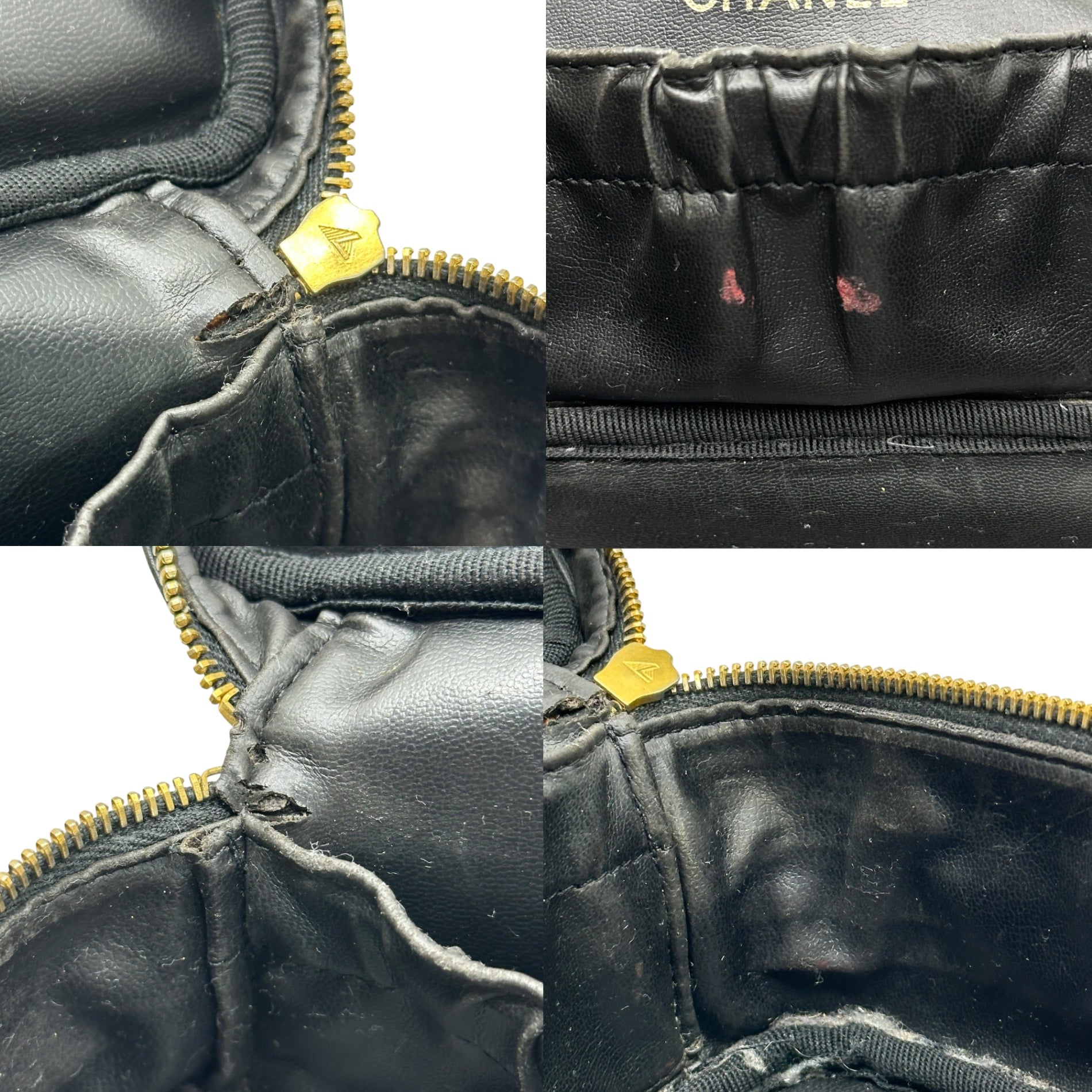 CHANEL(シャネル) 90's Bicolore Vanity Bag ビコローレ バニティ バッグ ブラック 90年代 化粧 ポーチ ハンド ヴィンテージ マトラッセ 2番台 2******