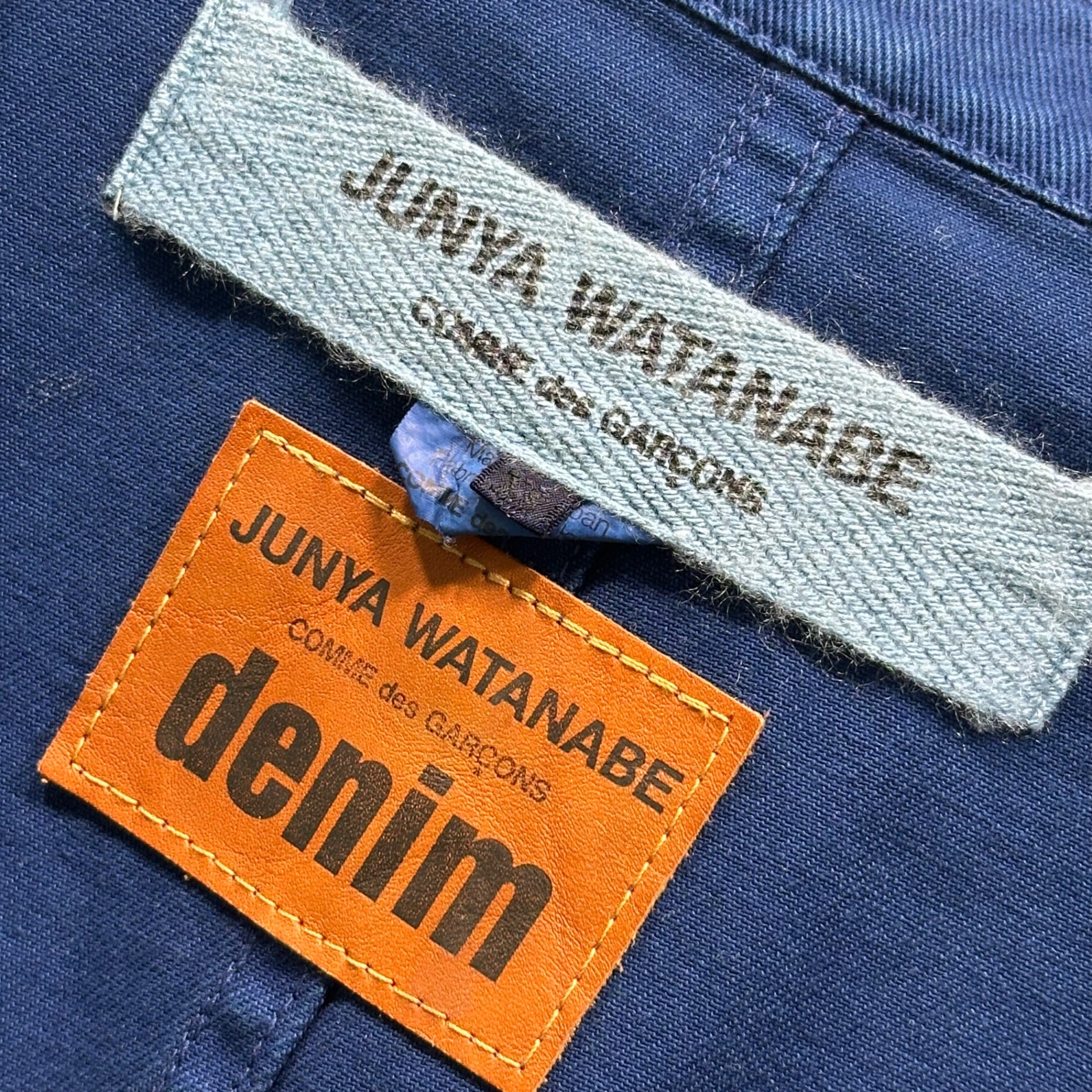 COMME des GARCONS JUNYA WATANABE(コムデギャルソンジュンヤワタナベ) 13SS Post-dyed Distressed Coverall Jacket 後染め 変形 カバーオール ジャケット JK-J201 XS ブルー AD2012