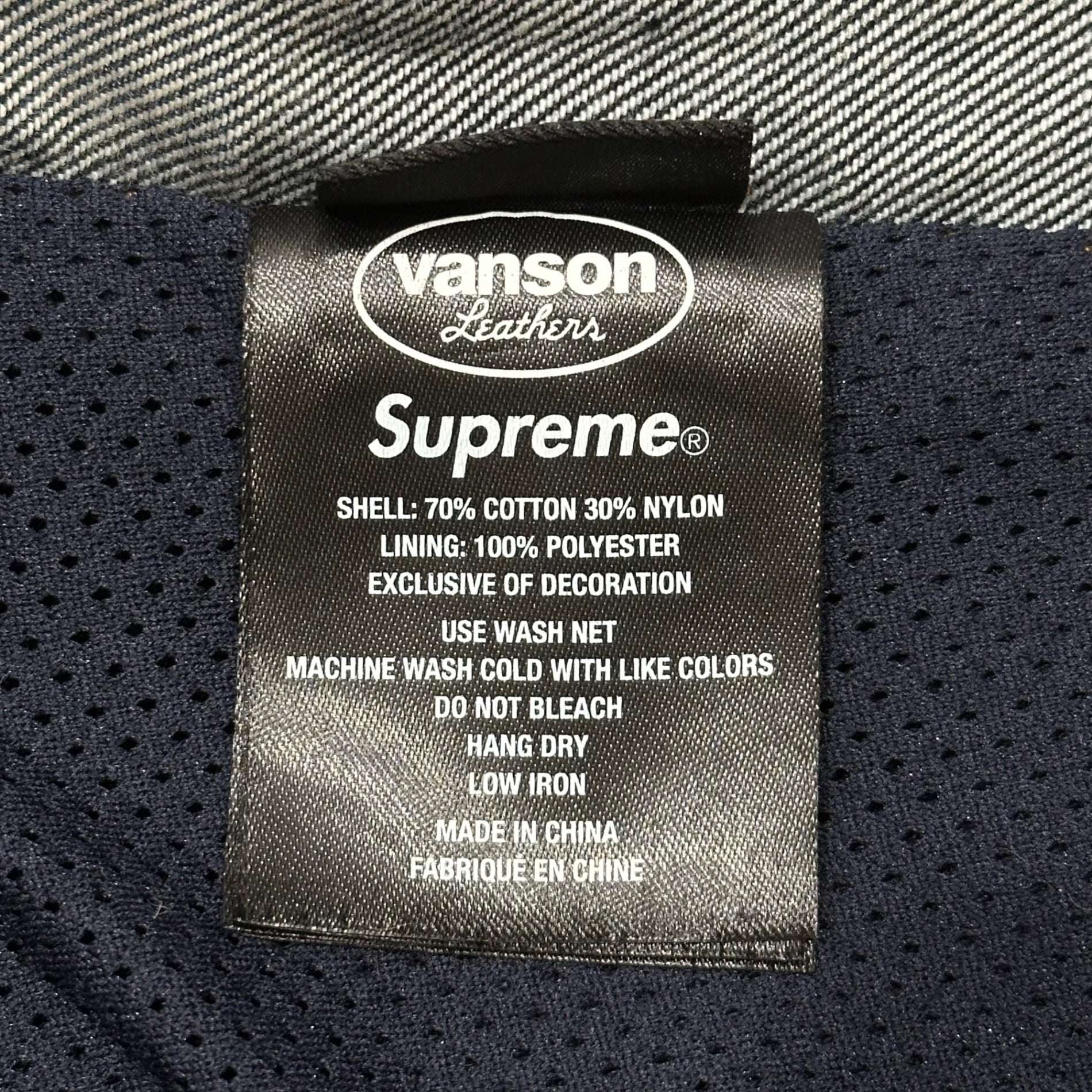 SUPREME × VANSON(シュプリーム × バンソン) 25SS Leathers Cordura Cotton Pant バンソン レザー コーデュラ コットン カーゴ パンツ 30 ライトインディゴ×インディゴ