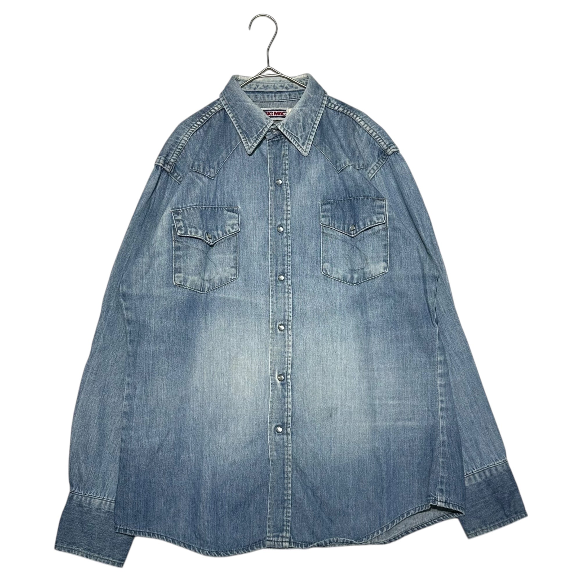 BIGMAC(ビックマック) 80's long sleeve denim western shirt 80年代 長袖 デニム ウエスタン シャツ L ライトインディゴ