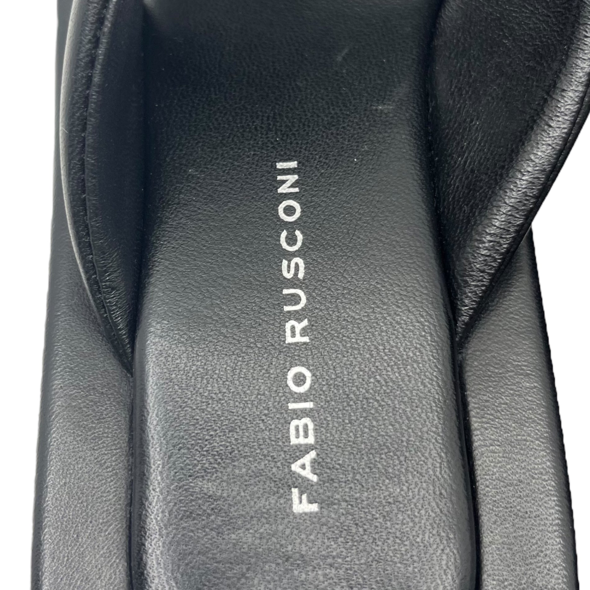 FABIO RUSCONI(ファビオルスコーニ) cross belt footbed sandals クロス ベルト フットベッド サンダル F42104 BL-010 37(23.5-24.0cm) ブラック 参考定価35,200円(税込)