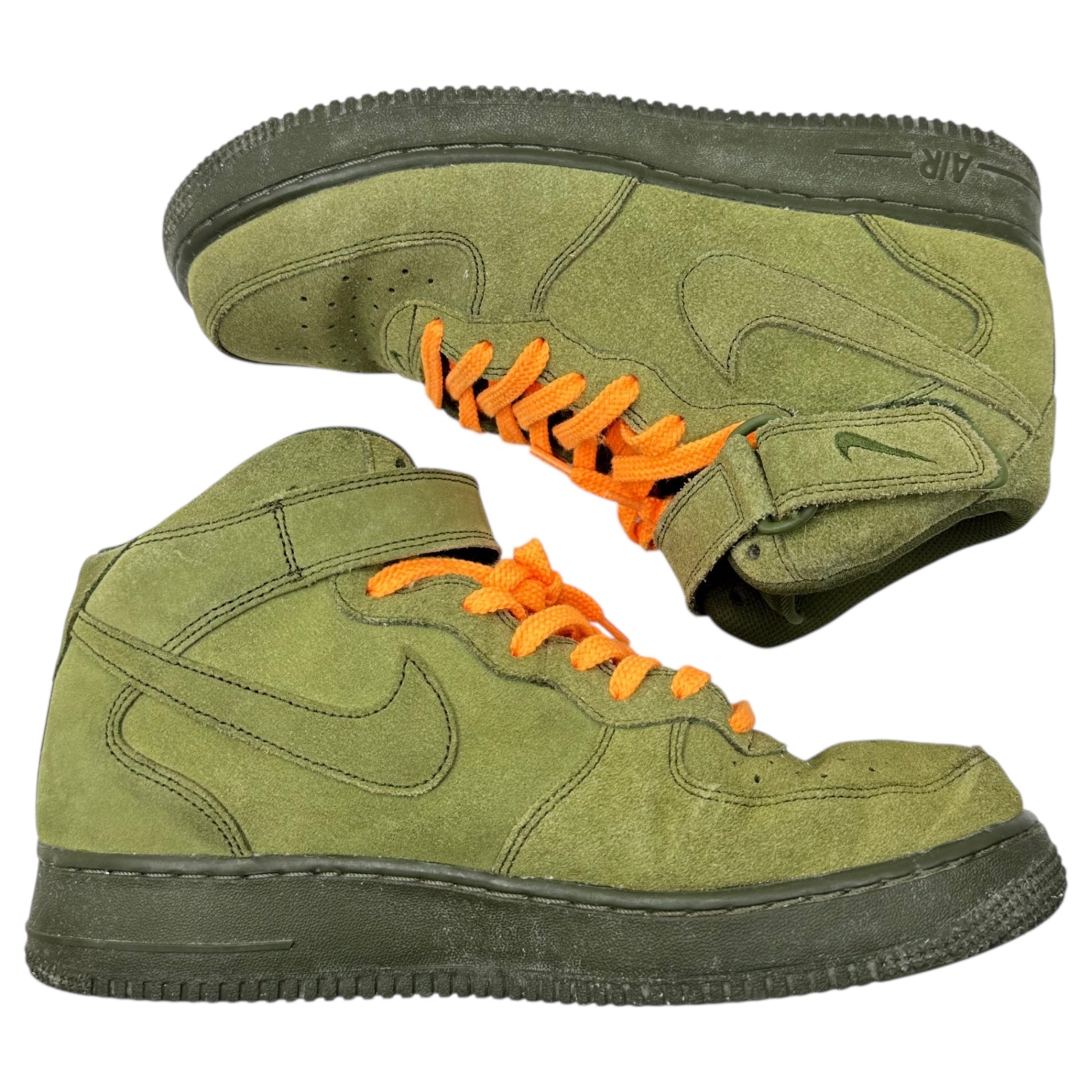 NIKE(ナイキ) AIR FORCE1 Mid Legion Green エアフォースワン ミッド リージョン グリーン 315123-302 27.0cm グリーン シューレース交換済