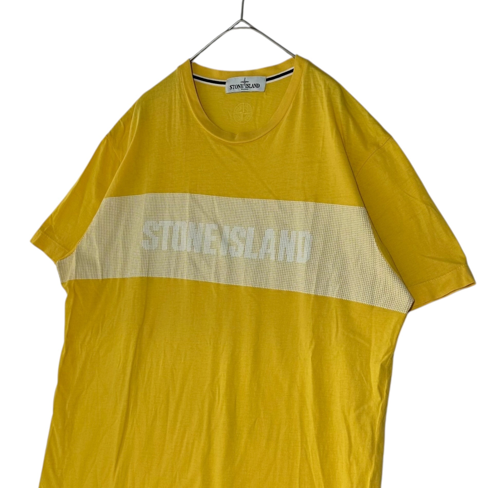 STONE ISLAND(ストーンアイランド) 13SS Mosaic Logo Print T-Shirt モザイク ロゴ プリント Tシャツ 581520185 XL イエロー