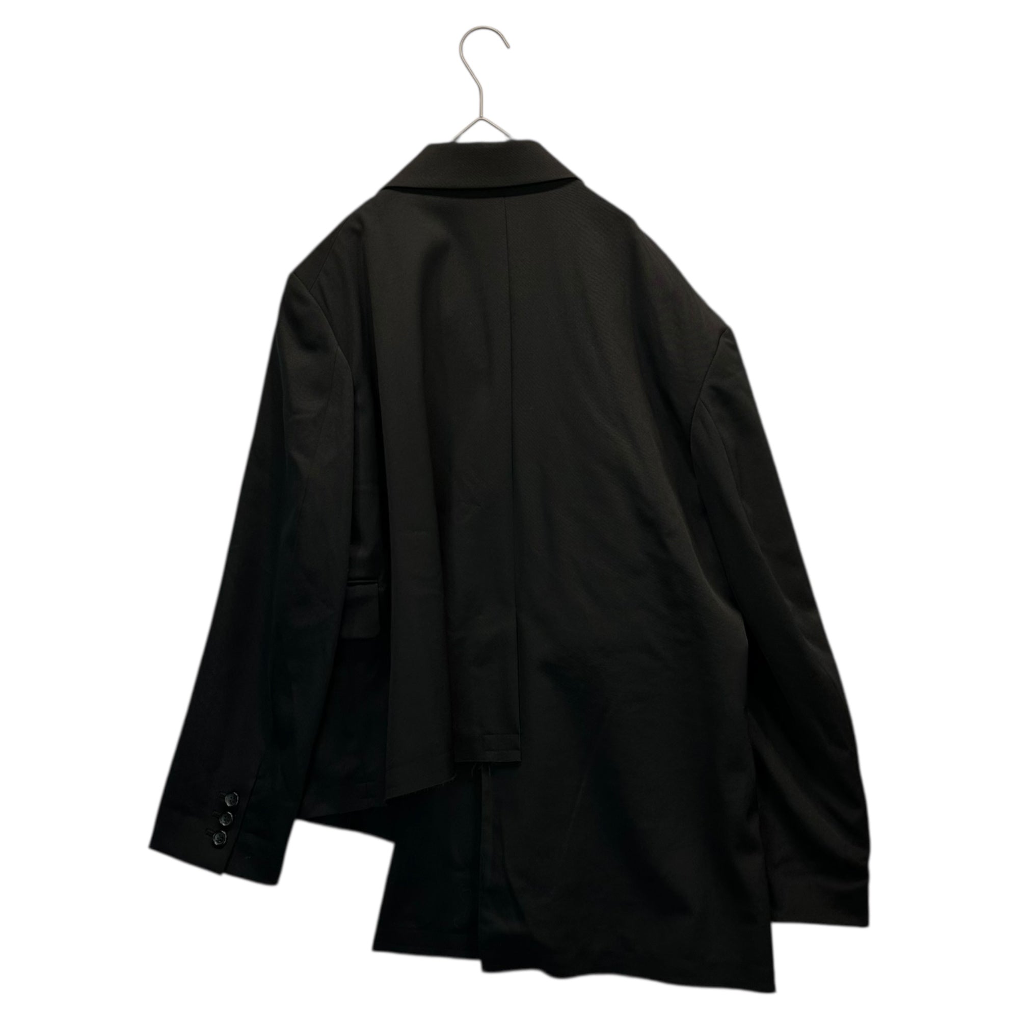 【SALE対象外】COMME des GARCONS(コムデギャルソン) 23SS Oversized Asymmetric Wool Jacket オーバーサイズ  アシンメトリー ウール ジャケット GK-J032 XS ブラック AD2022 男性着用可能
