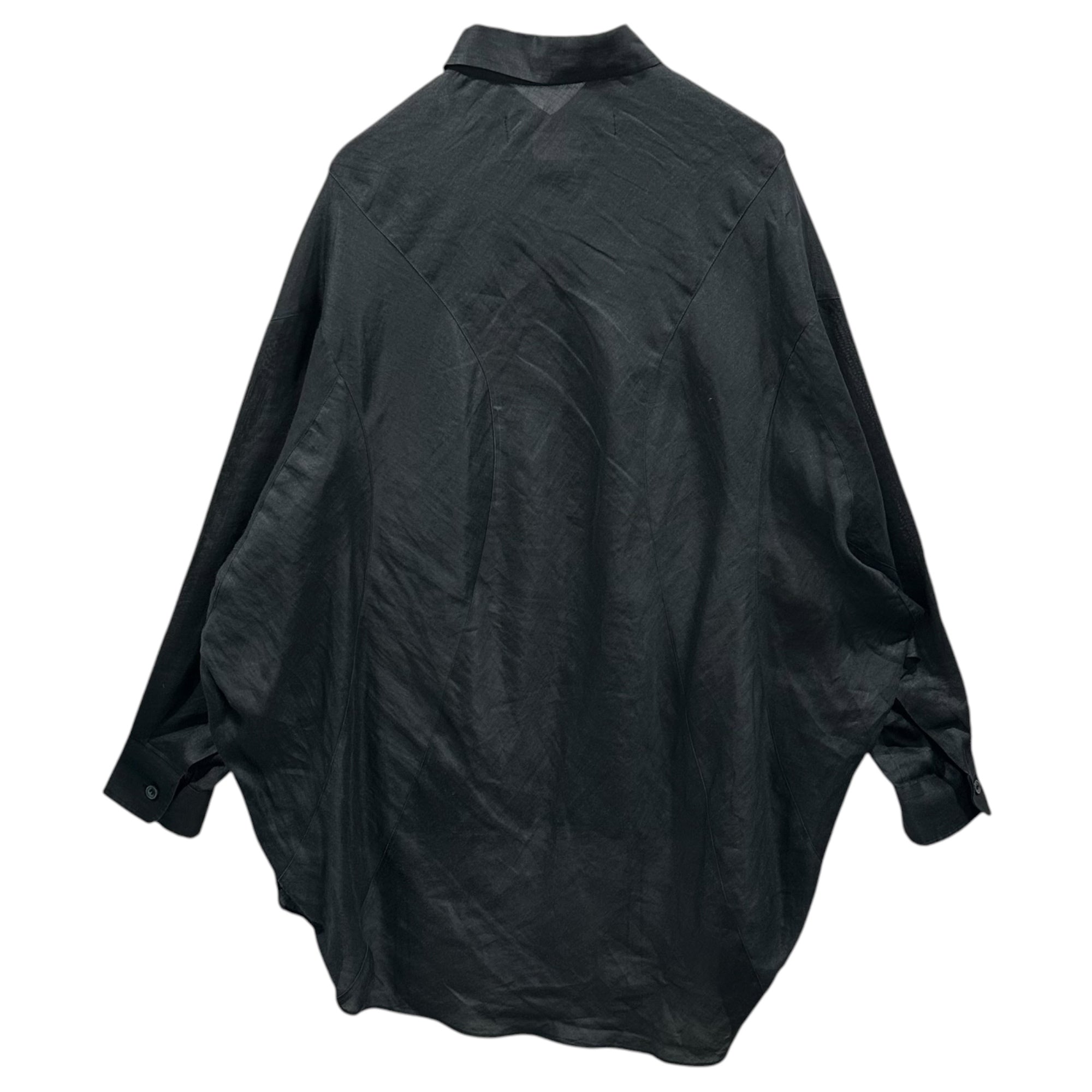 JUNYA WATANABE COMME des GARCONS(ジュンヤワタナベコムデギャルソン) 2013SS Regular-Collar Linen Blouse レギュラーカラー リネン ブラウス JK-B037 XS ブラック AD2012