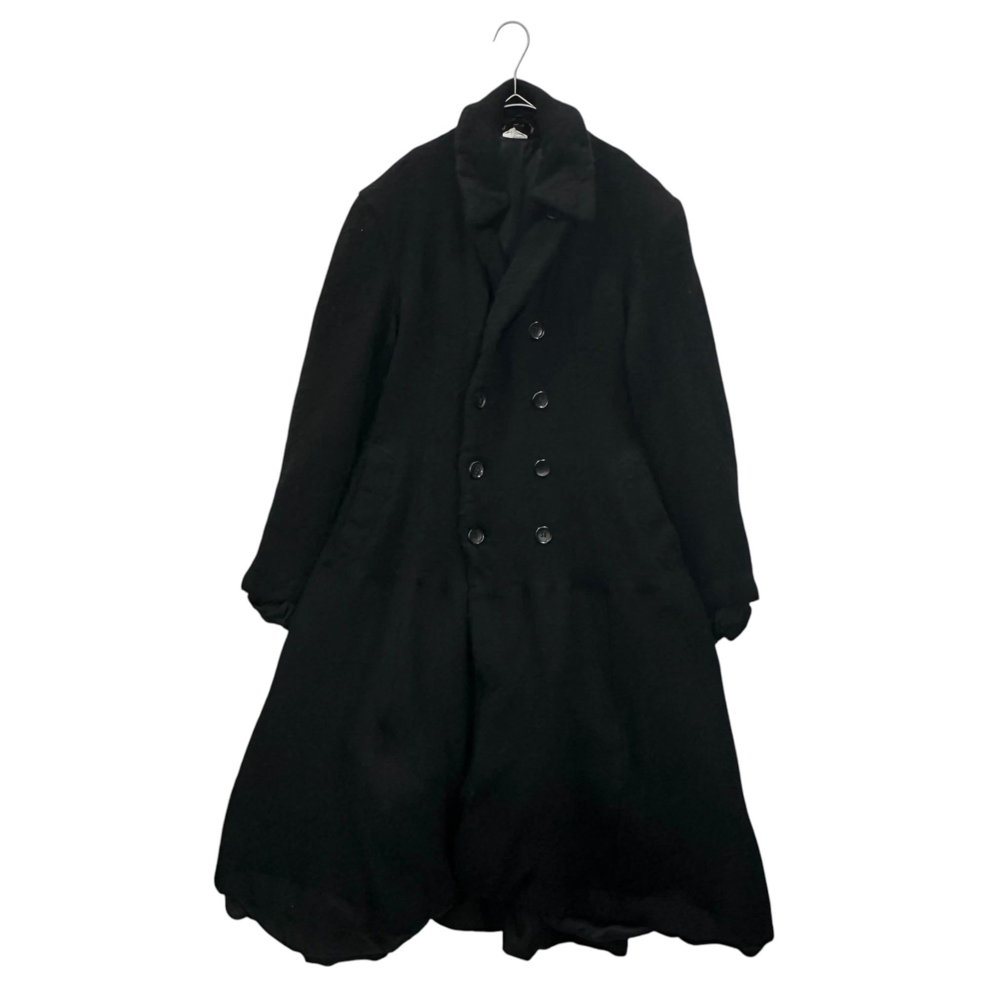COMME des GARCONS(コムデギャルソン) 22AW Wool Felted Double-Breasted Long Flared Coat ウール 縮絨 ダブルブレスト ロング フレア コート GJ-C002 XS ブラック AD2022