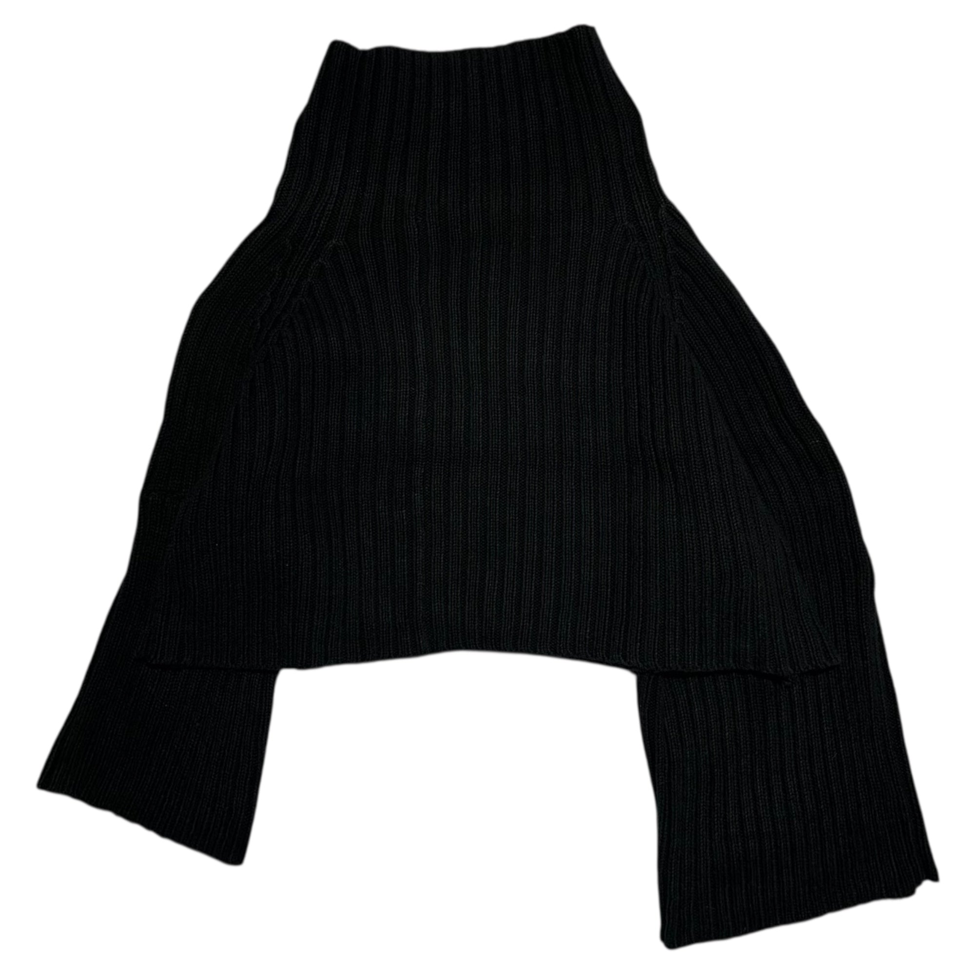 Y's(ワイズ)  Short length thick ribbed turtleneck cotton knit ショート丈 太リブ タートルネック コットン ニット YQ-K04-075 3(L) ブラック
