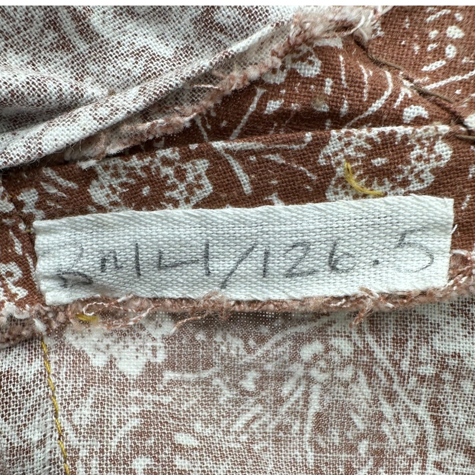 VINTAGE(ヴィンテージ) 70's~small floral pattern long onepiece ベルト付き小花柄のロングワンピース M~L程度 ブラウン×ホワイト