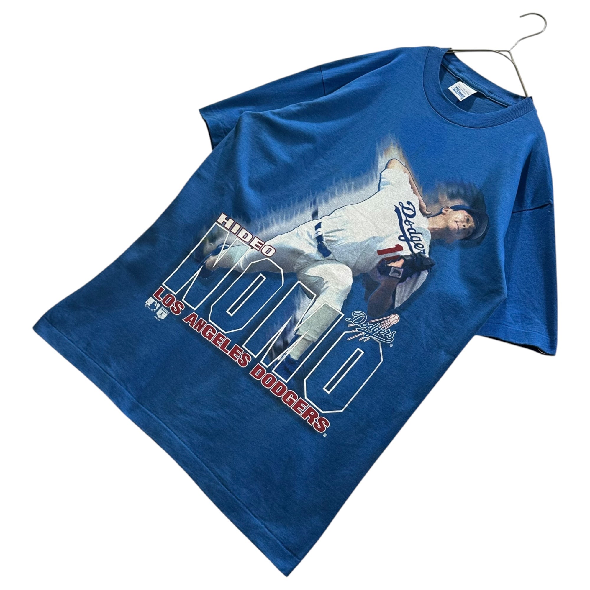SALEM(セイラム) 1990’s ”NOMO HIDEO” Los Angeles Dodgers Tee 野茂英雄 ドジャース Tシャツ L ブルー 90年代 ヴィンテージ