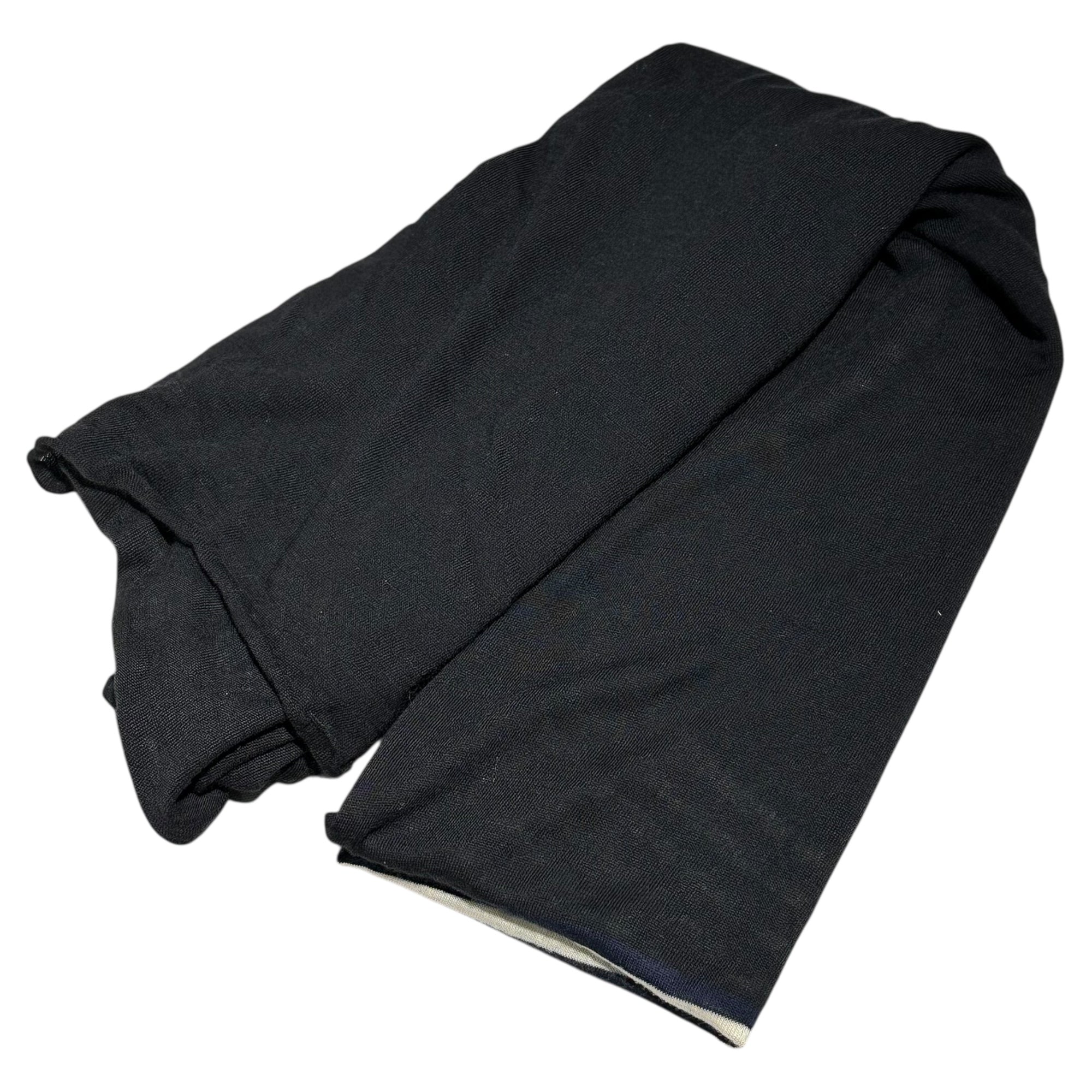 COMME des GARCONS COMME des GARCONS(コムデギャルソンコムデギャルソン) Wool Border Stole ウール ボーダー ストール W13N005 ホワイト×ネイビー×ブラック