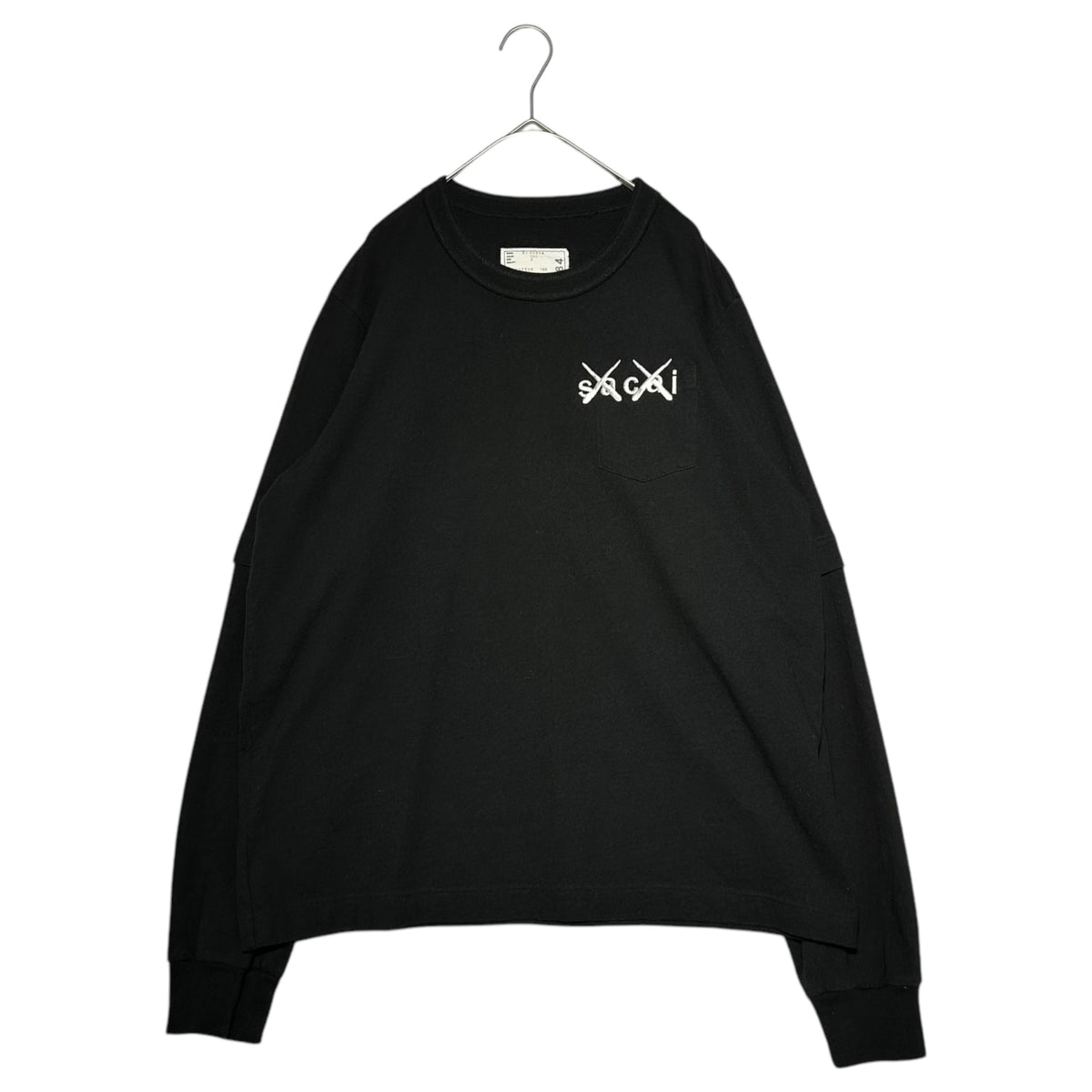 sacai×KAWS(サカイ×カウズ) 21AW Embroidery Long Sleeve ロゴ 刺繍 