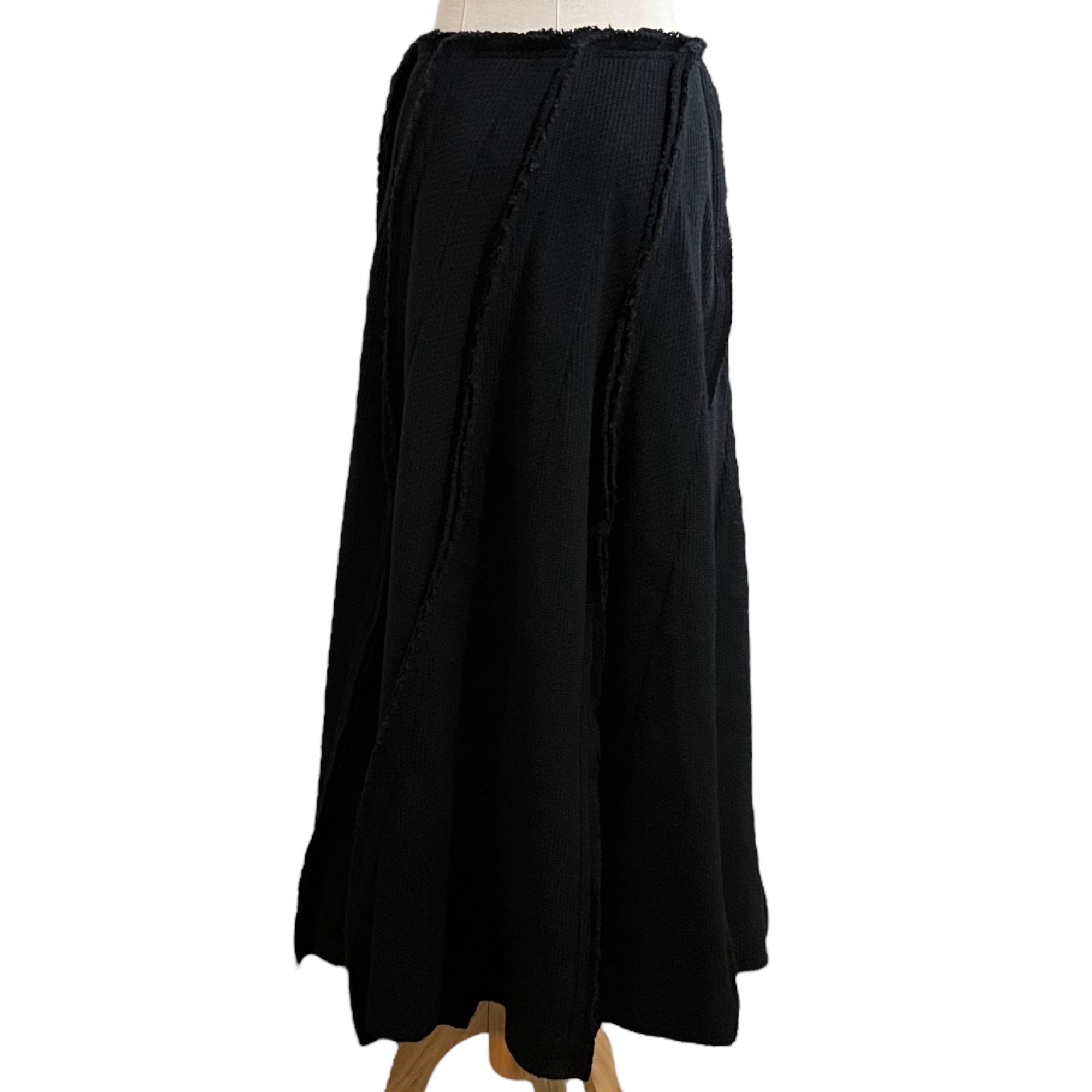 COMME des GARCONS(コムデギャルソン) 02AW wool nylon knit long skirt ウール ナイロン ニット ロングスカート GG-S001 M ブラック AD2002