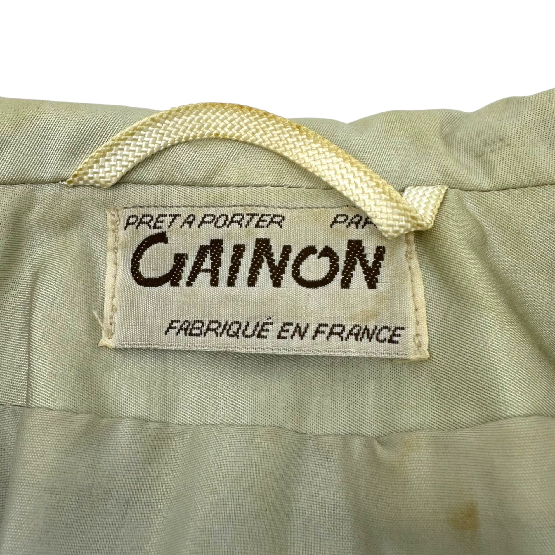 Euro vintage(ヨーロッパヴィンテージ) 70's~ trench over coat トレンチオーバーコート 42(L~XL程度) ペールグリーン / 色褪せ・小シミ有