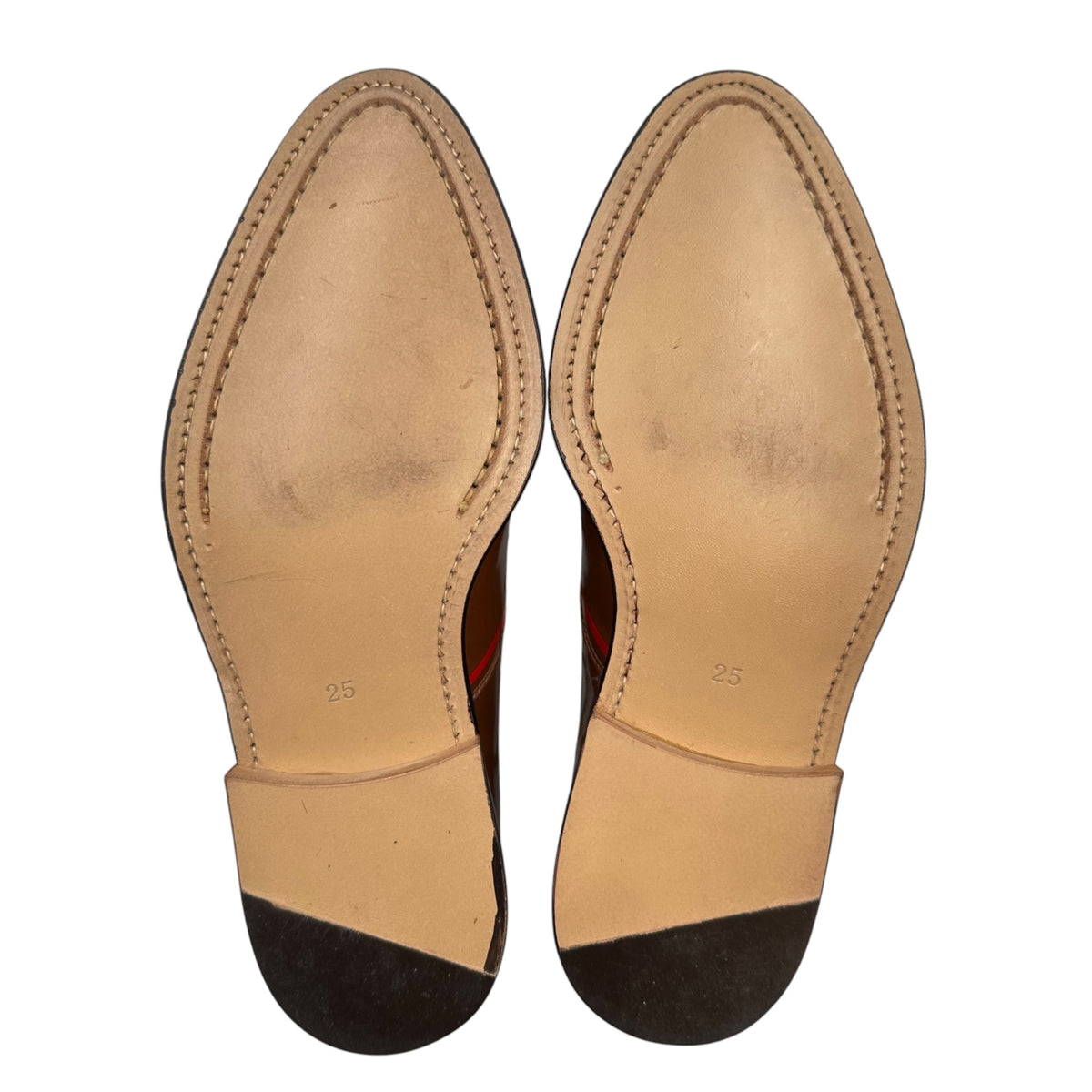 COMME des GARCONS HOMME PLUS(コムデギャルソンオムプリュス) 2000AW ”Docking Rock” Line dress shoes ドッキングロック ドレス シューズ PK-04102 25cm ブラウン×レッド 00's 革靴