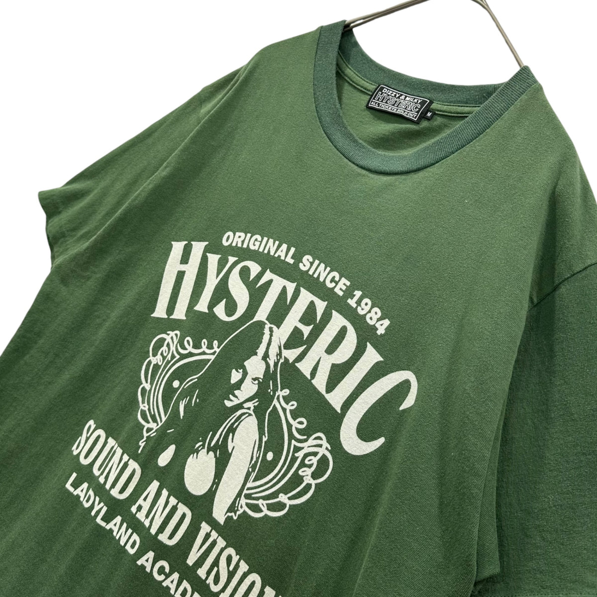 HYSTERIC GLAMOUR(ヒステリックグラマー) 2025AW LADYLAND ACADEMY TEE ガール Tシャツ 02253CT01 M グリーン