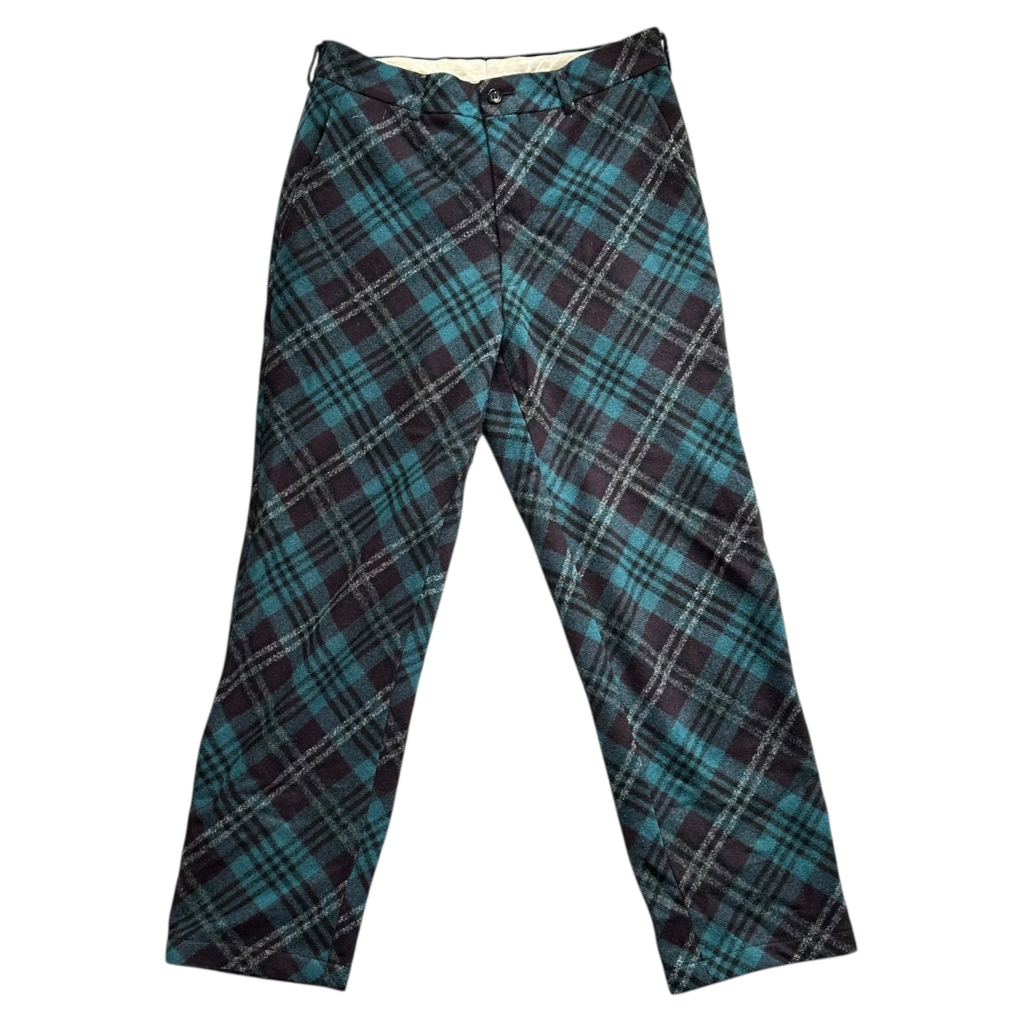 COMME des GARCONS HOMME PLUS EVER GREEN(コムデギャルソンオムプリュスエバーグリーン) 06AW Tartan check wool pants タータン チェック ウール パンツ PR-P213 SS ブルー×ブラック 1998年AW復刻