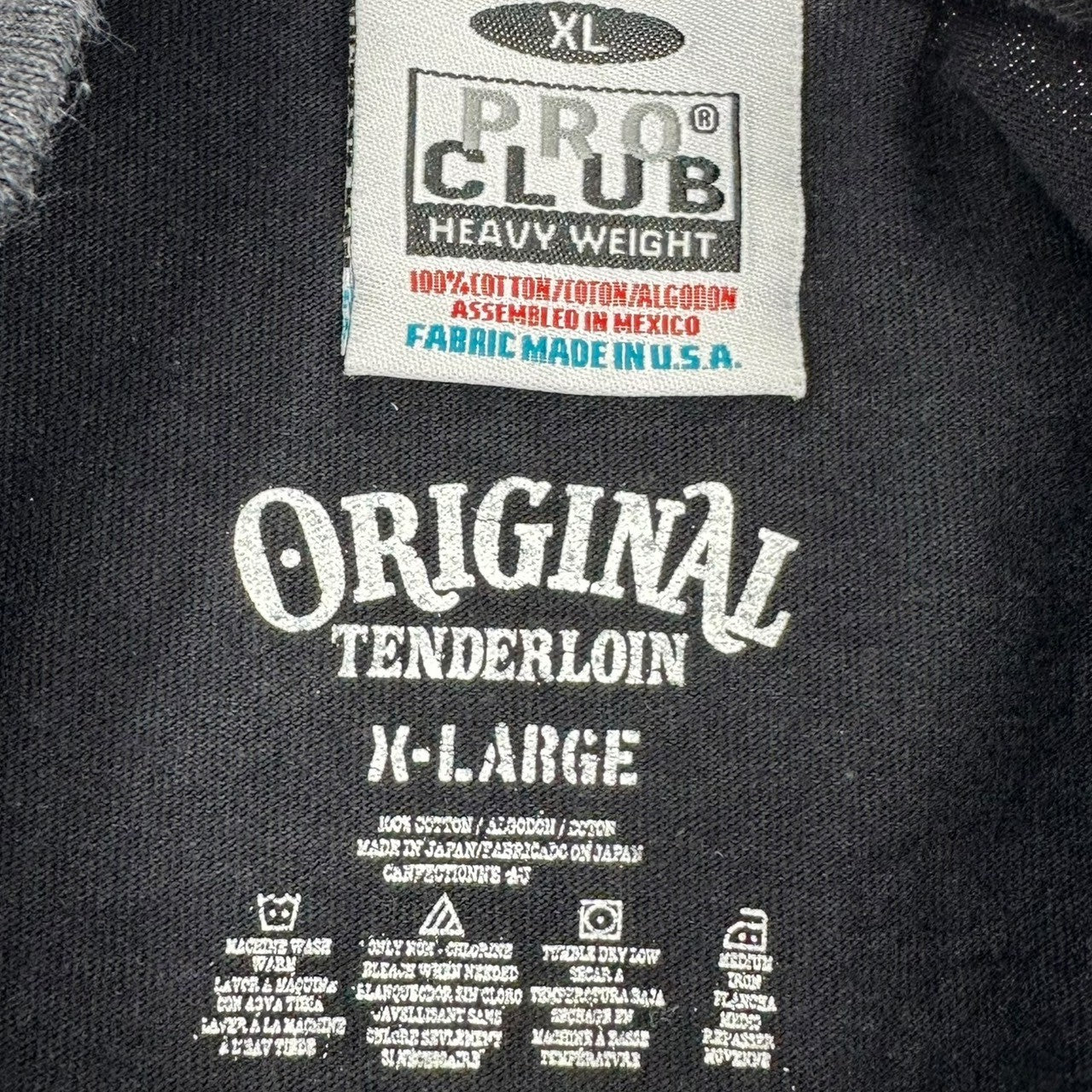 TENDERLOIN(テンダーロイン) 19SS TEE WH グラフィック ロゴ プリント Tシャツ XL ブラック PRO CLUB