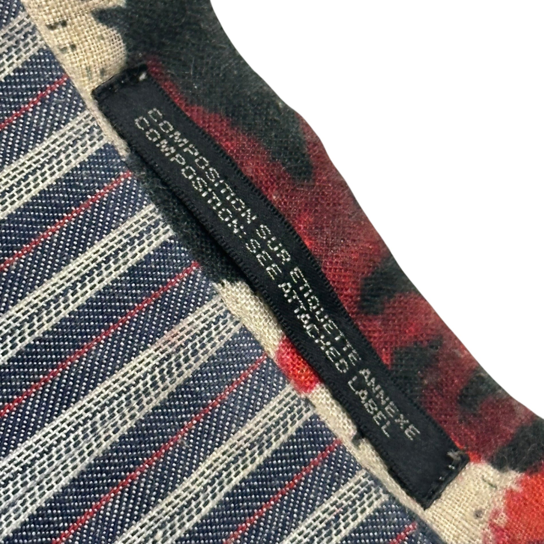 YOHJI YAMAMOTO POUR HOMME(ヨウジヤマモトプールオム) 2018SS Collage Print 3B Linen Jacket コラージュ プリント 3ボタン リネン ジャケット HW-J50-321 2(M程度) レッド×ネイビー×ベージュ 2018春夏コレクション LOOK21
