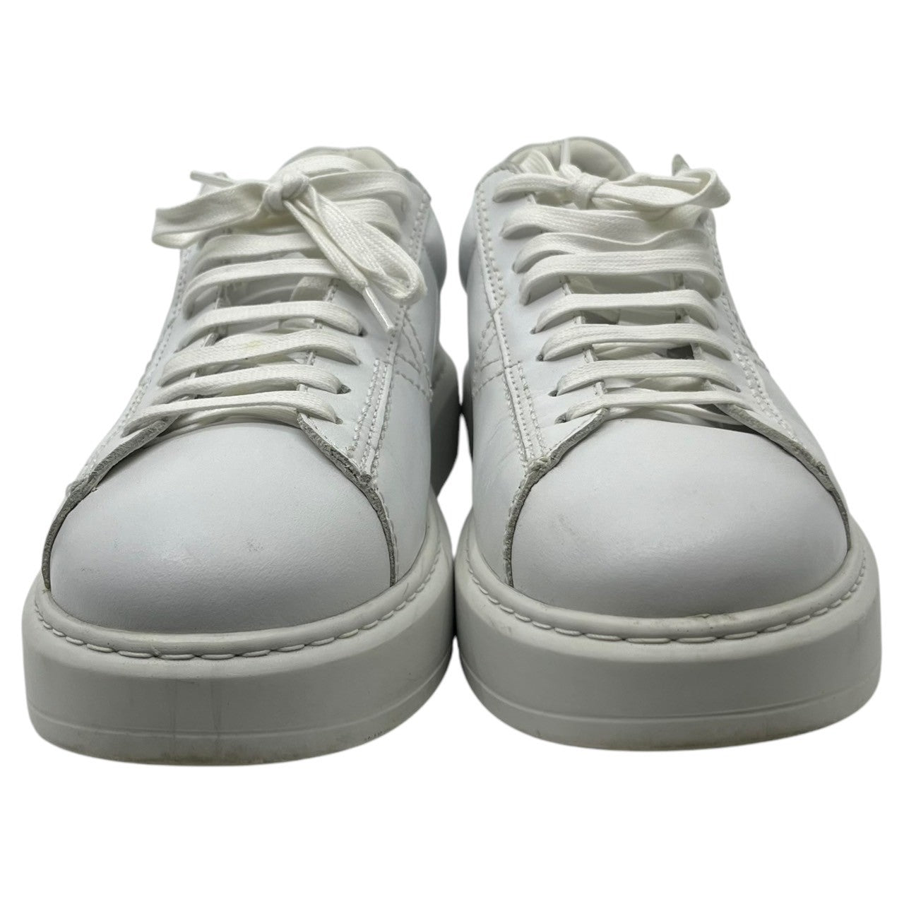 DIESEL(ディーゼル) S-VSOUL V-stitch platform leather sneakers Vステッチ 厚底 レザー スニーカー Y01412 41(26.5cm) ホワイト 箱付