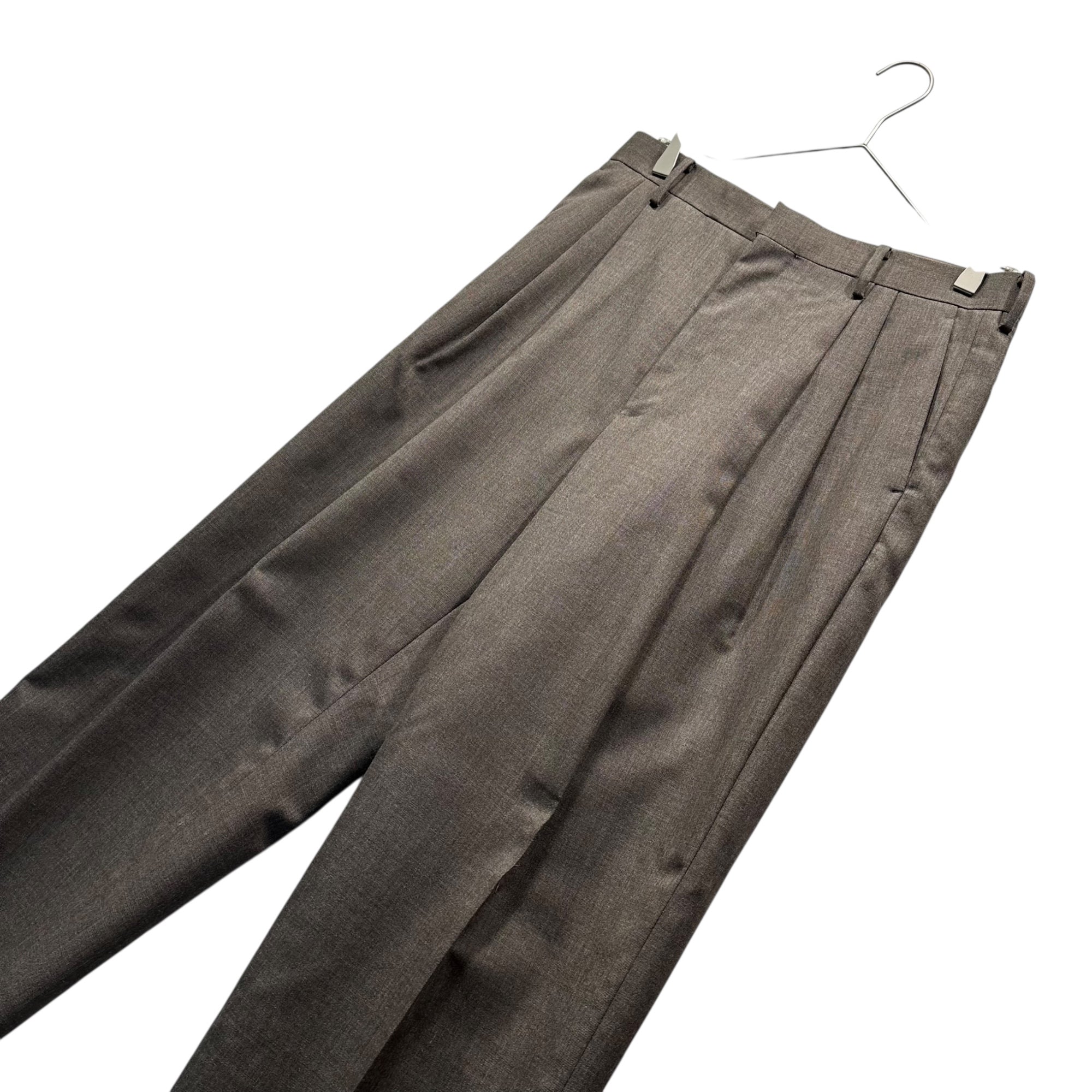 AURALEE(オーラリー) 20AW BLUEFACED WOOL WIDE SLACKS ブルーフェイス ウール ワイド スラックス A20AP03BH 3 ブラウン パンツ