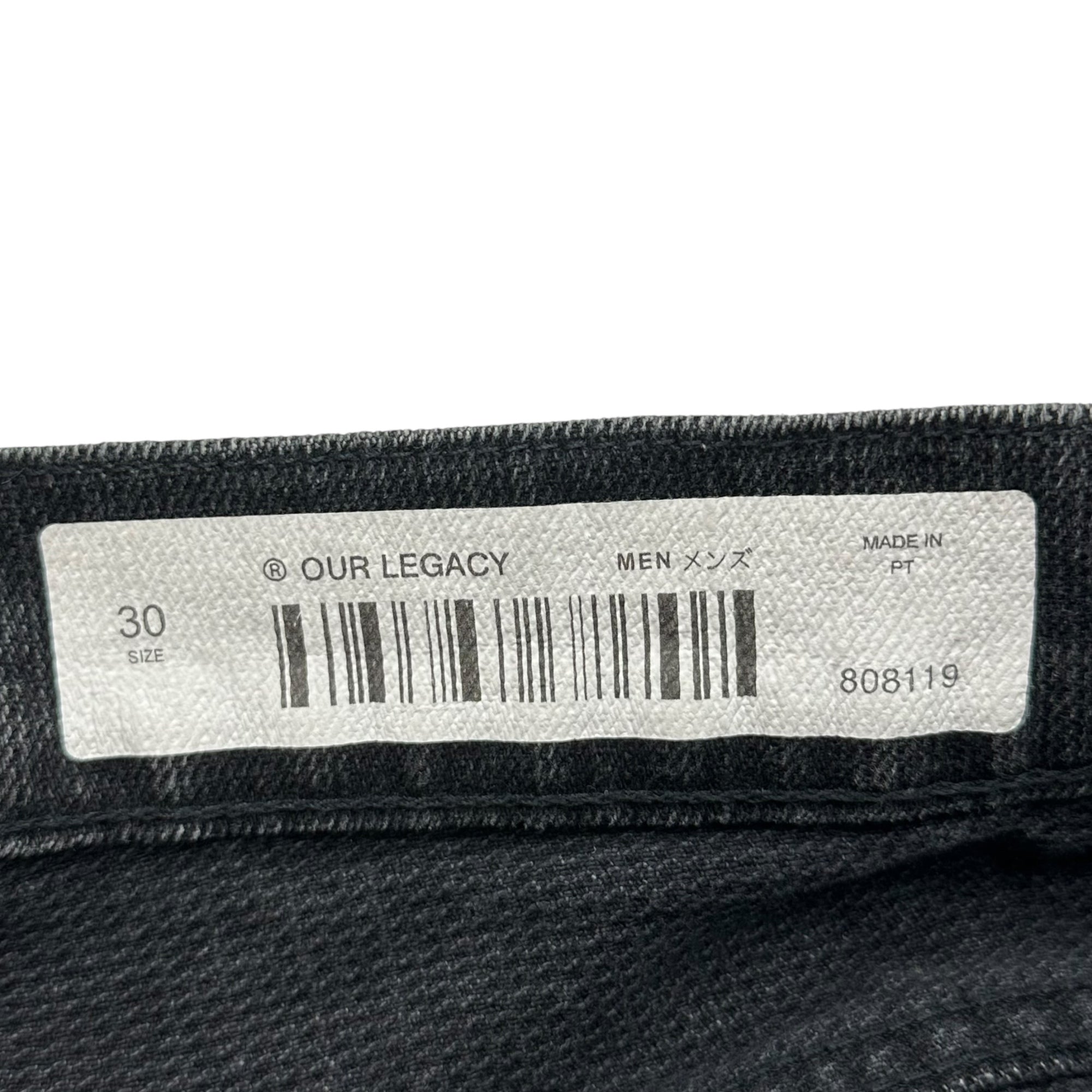 OUR LEGACY(アワーレガシー) 24AW Third Cut “Real Black Chain Twill” サードカット デニム パンツ Ｍ4245TR 30 ブラック ワイド ストレート
