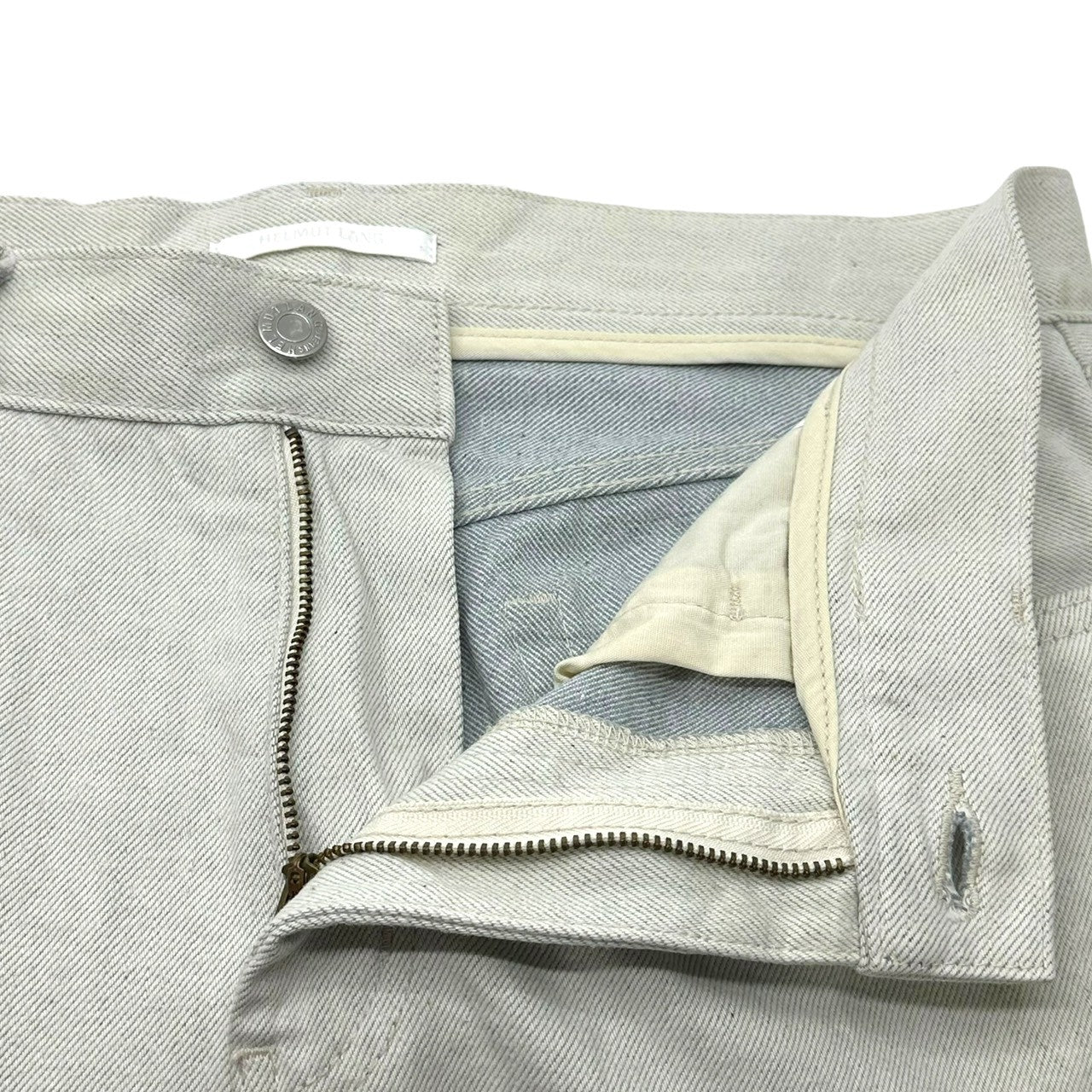 HELMUT LANG(ヘルムートラング) CLASSIC CUT Denim Pants クラシック カット ボタンフライ ストレート デニム パンツ 02-2360700-300-030 W30 ライトグレー リンクセオリージャパンタグ