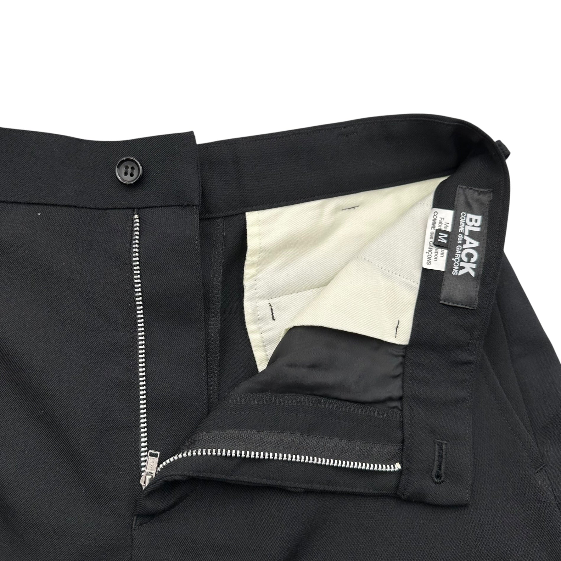 BLACK COMME des GARCONS(ブラックコムデギャルソン) 25SS Wool Gabardine Harem Half Pants ウール ギャバジン サルエル ハーフ パンツ 1O-P008 M ブラック AD2024