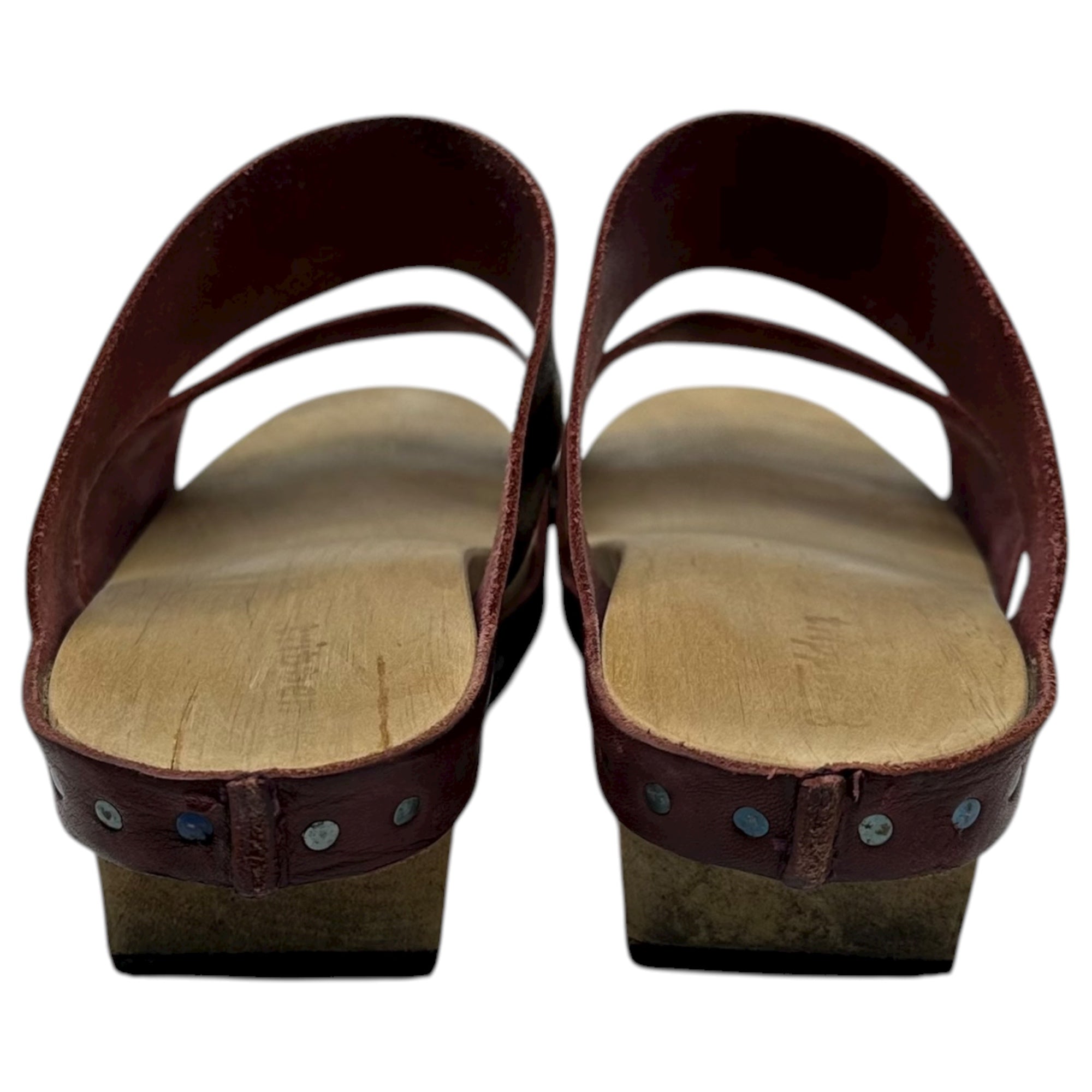 trippen(トリッペン) CANDY Sandals キャンディ サンダル ウッド レザー 24cm程度 バーガンディ×ナチュラル