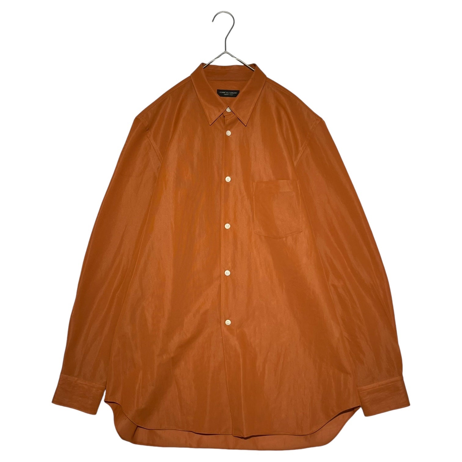 COMME des GARCONS HOMME PLUS(コムデギャルソンオムプリュス) 90~00's old sheer shirt オールド シアー シャツ 品質表示タグ印字消え FREE オレンジ