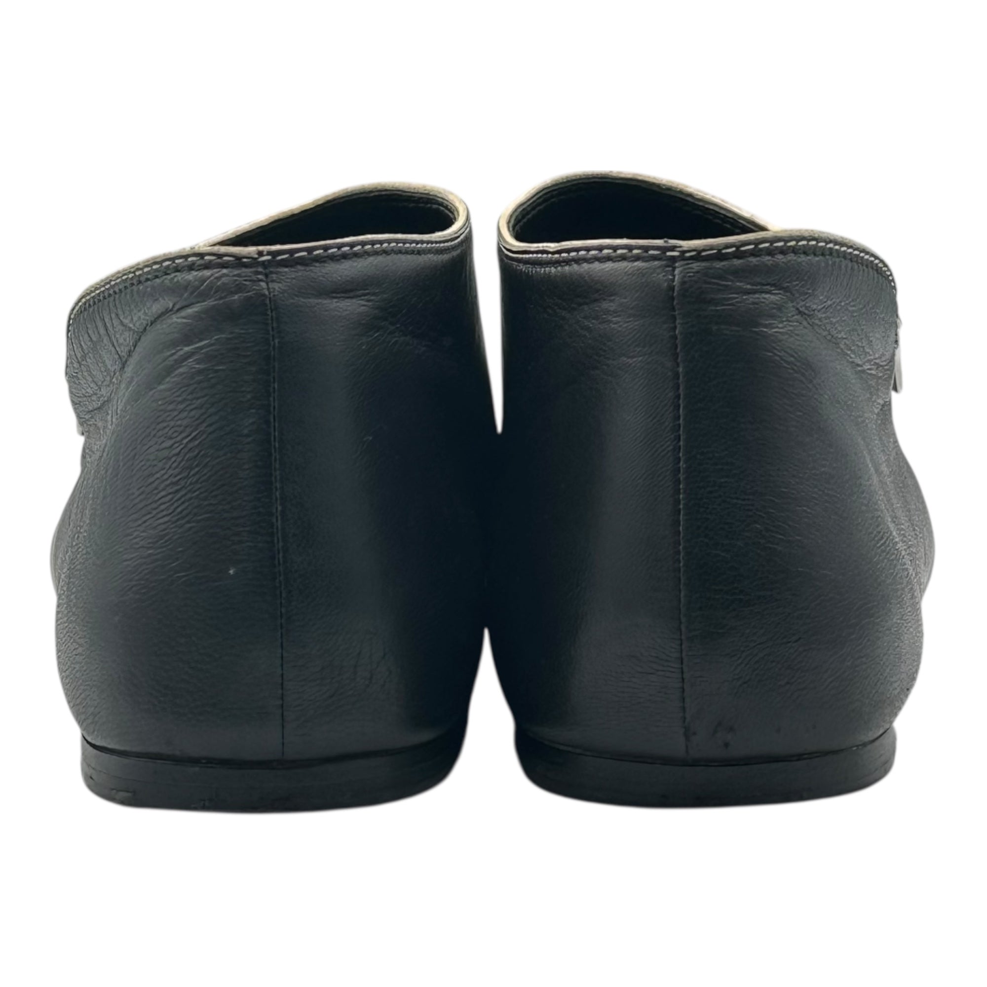 CELINE(セリーヌ) Phobe Philo Seasonal Diagonal Zip Pointed Toe Leather Shoes フィービー期 斜め ジップ ポインテッド トゥ レザー シューズ 表記消(23.5cm程度) ブラック