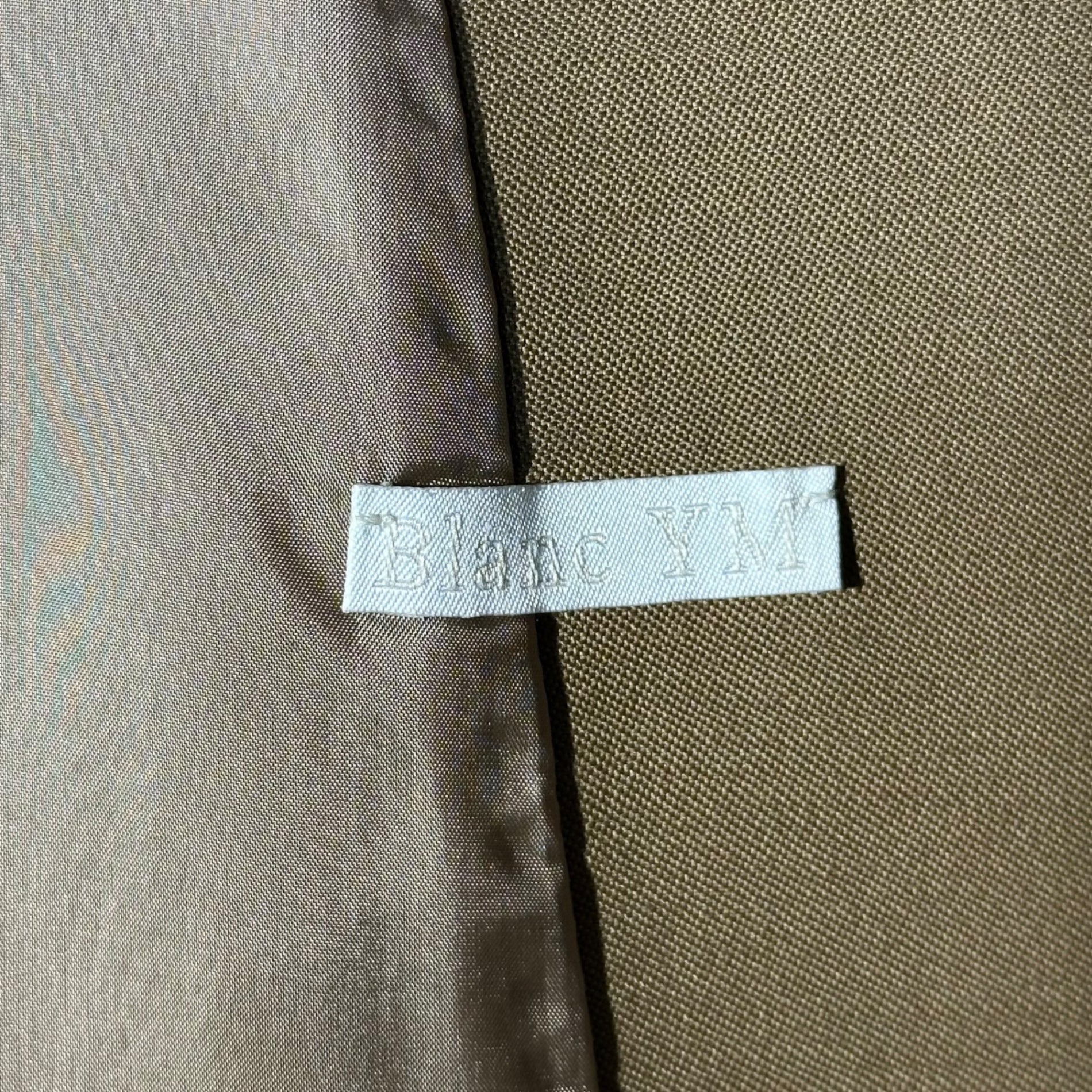 Blanc YM(ブランワイエム) Wide Silhouette Short Trench Coat ワイド シルエット ショート トレンチ コート S ブラウン ウール100% 定番人気商品 参考定価78,100円(税込)