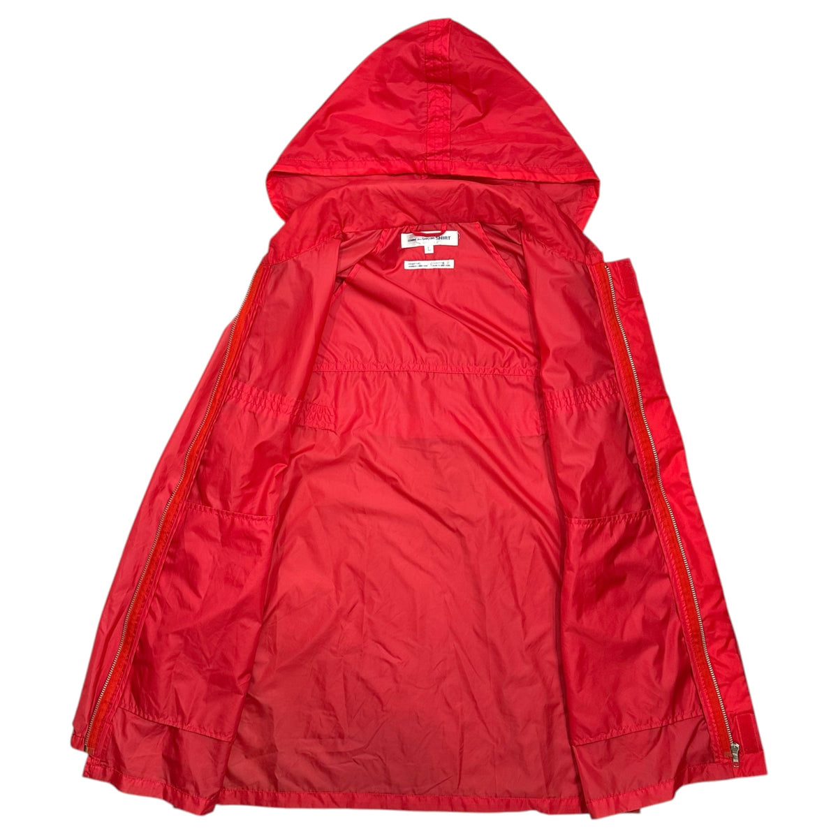 COMME des GARCONS SHIRT(コムデギャルソンシャツ) 1990's  Nylon Hoodie ナイロン フーディ L レッド 90年代 ジャケット