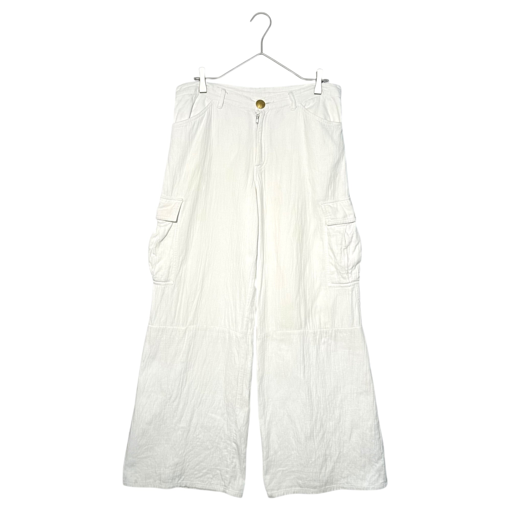 LED RECHWE(レッドリーチュエ) 00's ”Veronica” Baggy Flare Cargo Pants バギー フレア カーゴ パンツ 1 ホワイト Y2K お兄系 アーカイブ