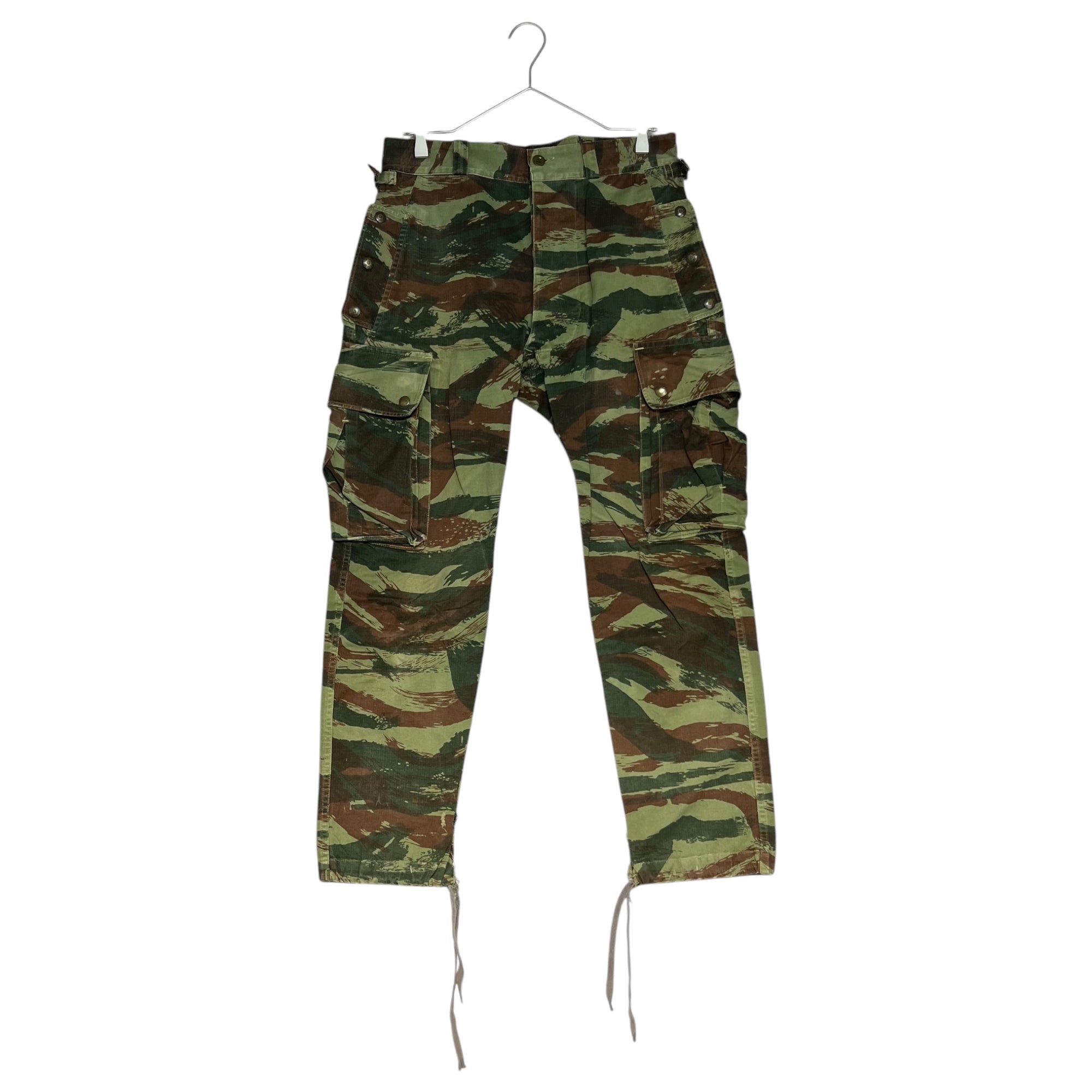 FRENCH MILITARY(フランス軍) 60's M-47 Lizard camo herringbone twill cargo pants リザードカモ ヘリンボーンツイル カーゴパンツ 11 カーキ 60年代～ ヴィンテージ フレンチミリタリー EURO