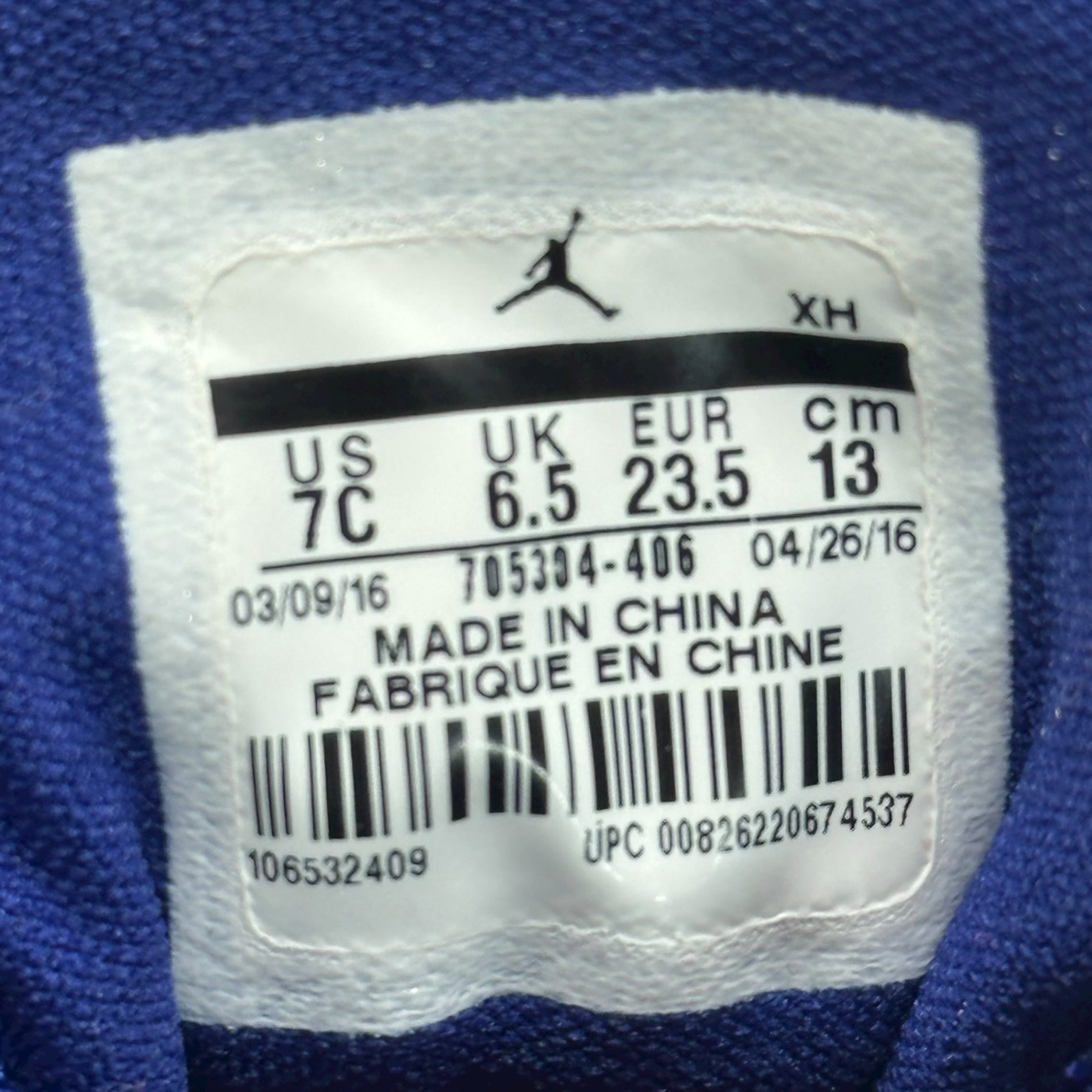 NIKE(ナイキ) 2016 Jordan 1 Retro High BT ジョーダン 1 レトロ ハイ 705304-406 US 7C(13cm) ブルー×ホワイト キッズ スニーカー