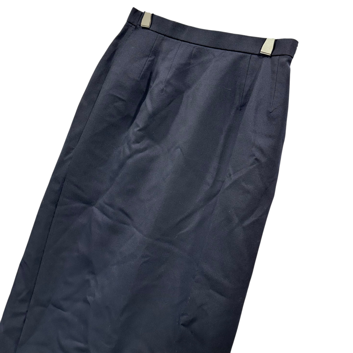 COMME des GARCONS(コムデギャルソン) 1998AW Bonded Wool Long Wrap Skirt ボンディング 加工 ウール ロング 巻き スカート GS-10026S S ダークネイビー AD1998 90s アーカイブ