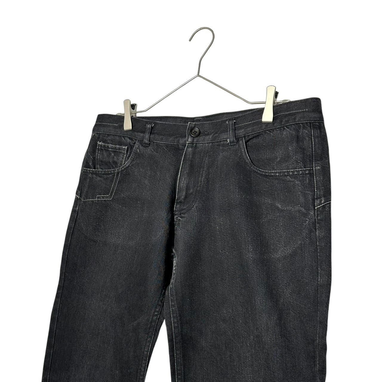 Y's(ワイズ) Straight black denim pants ストレート ブラック