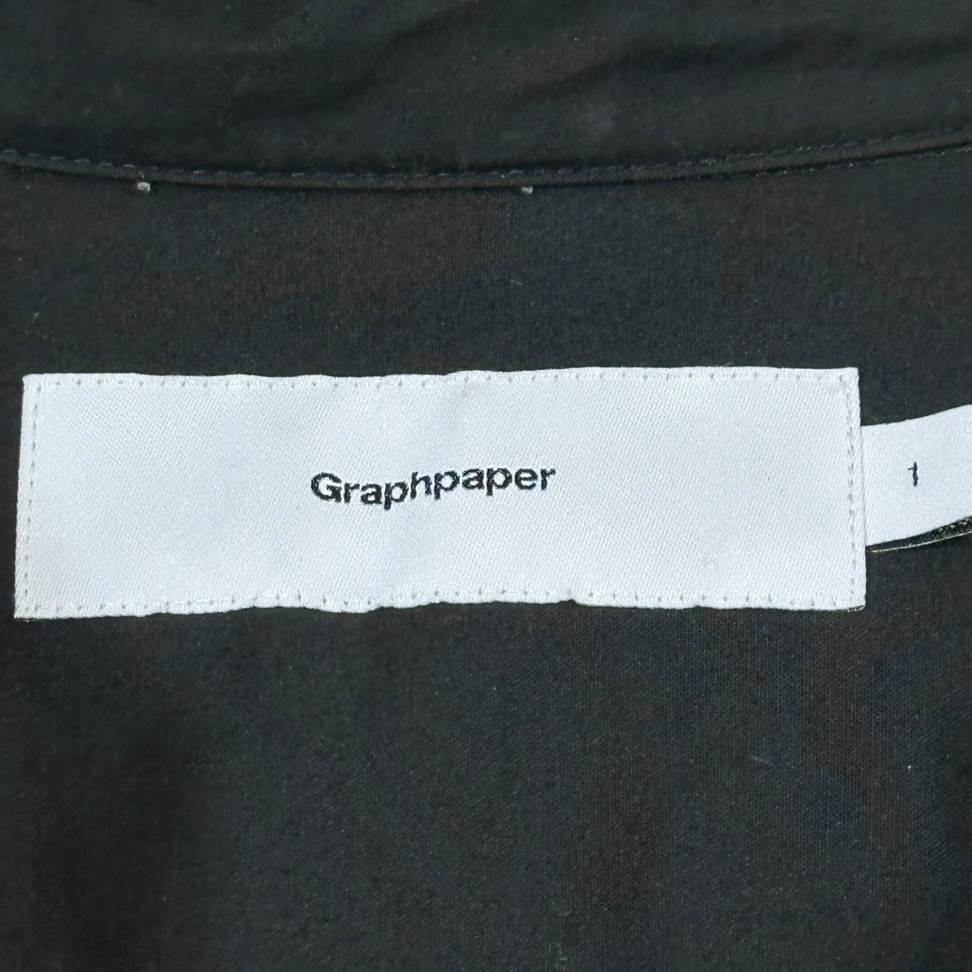 Graphpaper(グラフペーパー) STRETCH TYPEWRITER S/S BOX SHIRT ストレッチ タイプライター 半袖 ボックス シャツ GM201-50081B 1(S程度) ブラック