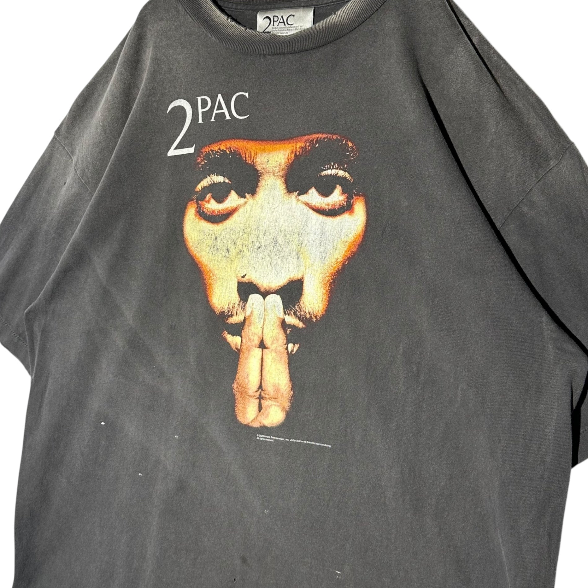 SAINT MICHAEL(セントマイケル) 25SS 2PC SS TEE 2PAC ヴィンテージ加工 半袖 Tシャツ SM-HR-0000-C14 XL ブラック