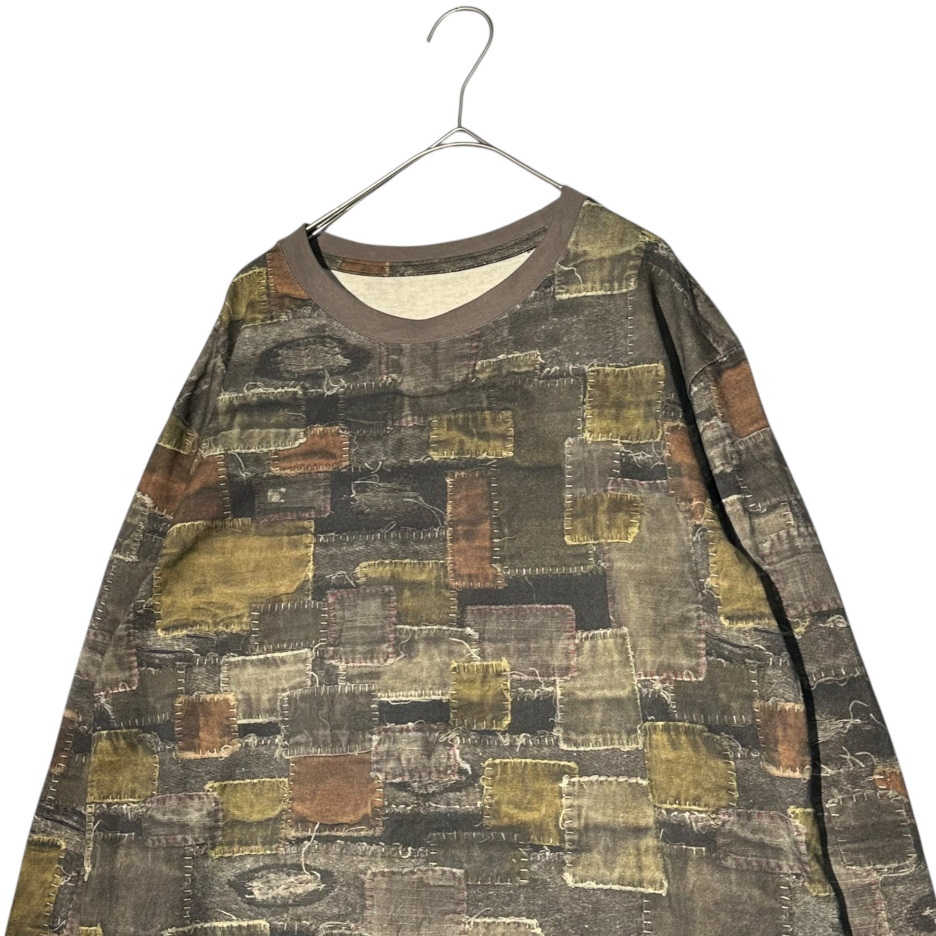 blackmeans(ブラックミーンズ) 25SS BORO Print L/S T-shirt ボロプリント ロングスリーブ Tシャツ ロンT 945-79TT102 4(L程度) ブラック