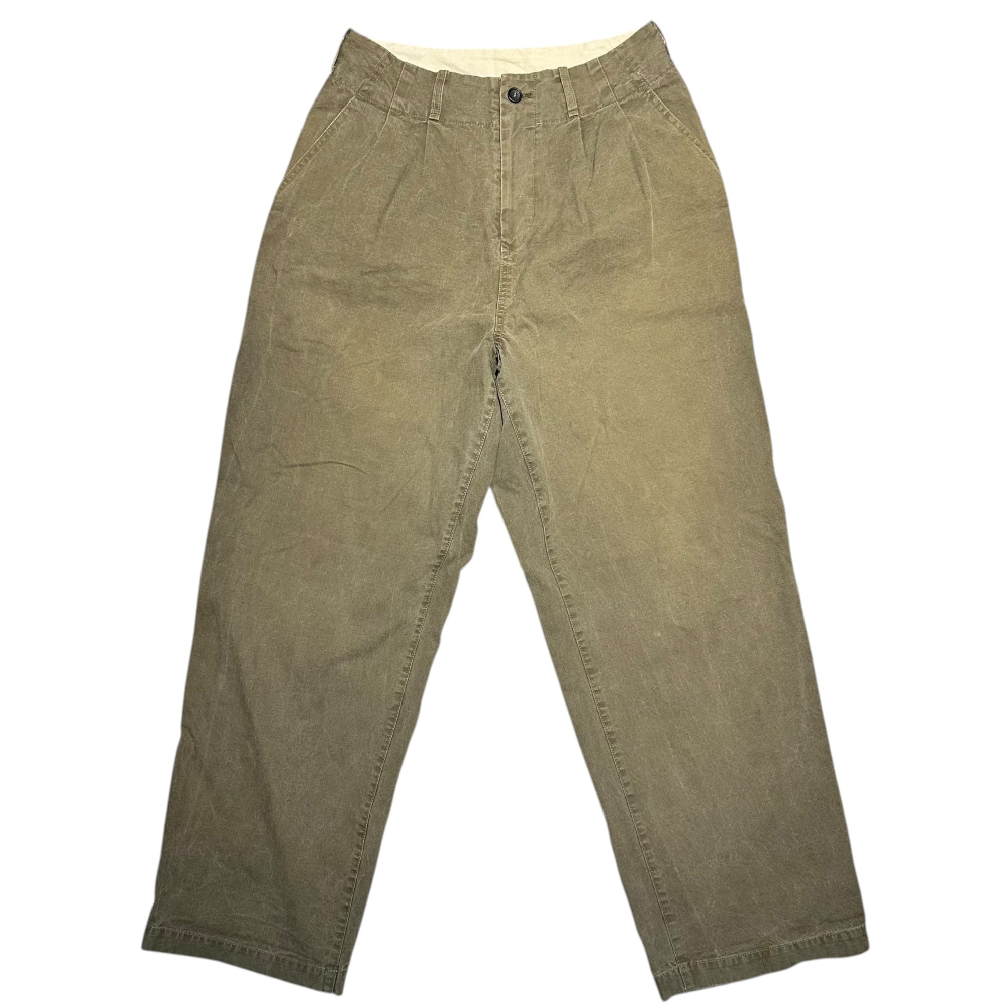 Y's(ワイズ) Wide Military Cotton Pants ワイド ミリタリー コットン パンツ YP-P12-007 3(L程度) カーキ 男性着用可