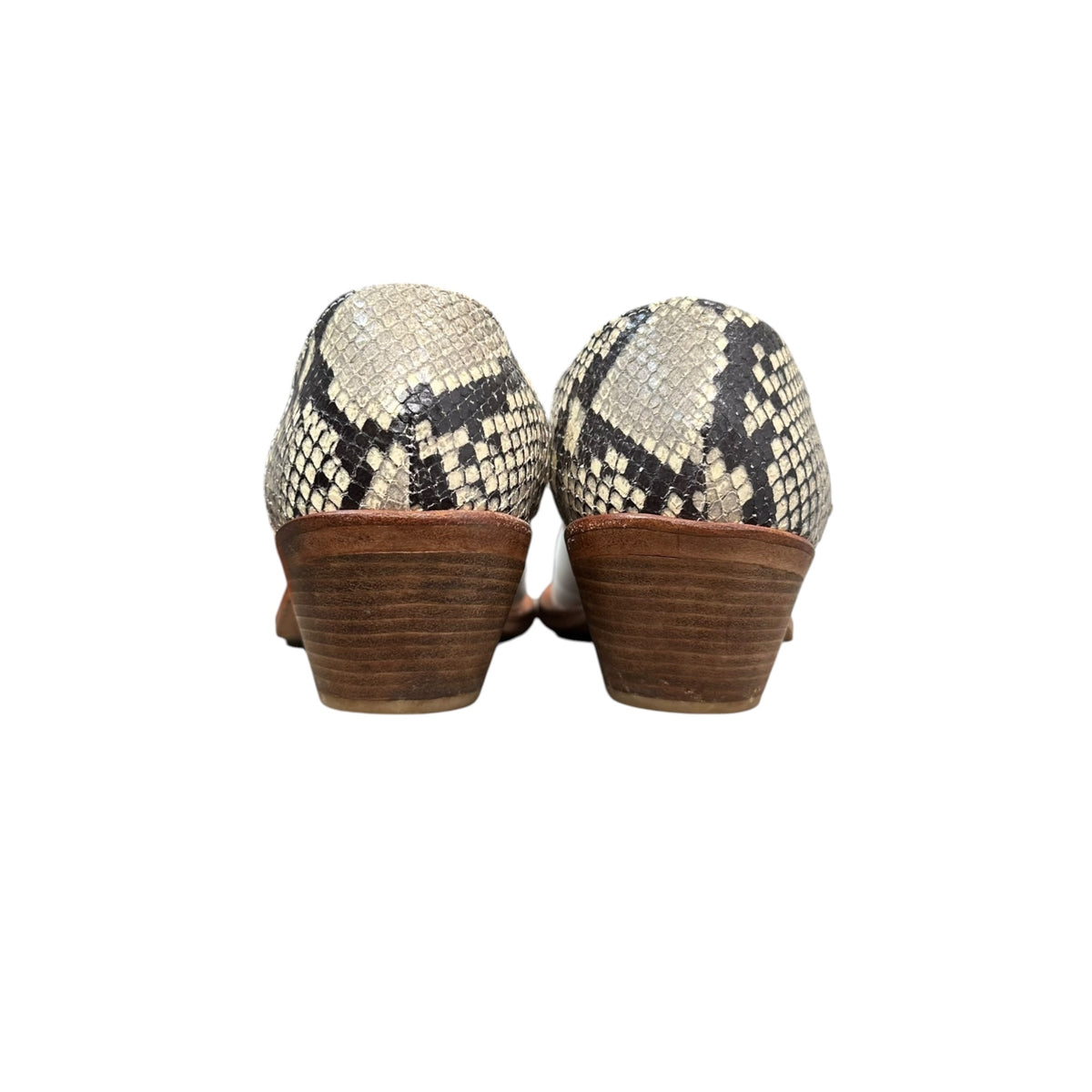 JUNYA WATANABE(ジュンヤワタナベ) Back-Python Paneled Pointed-Toe Leather Shoes バック パイソン 切替 ポインテッド トゥ レザー シューズ S(23.0cm程度) ホワイト