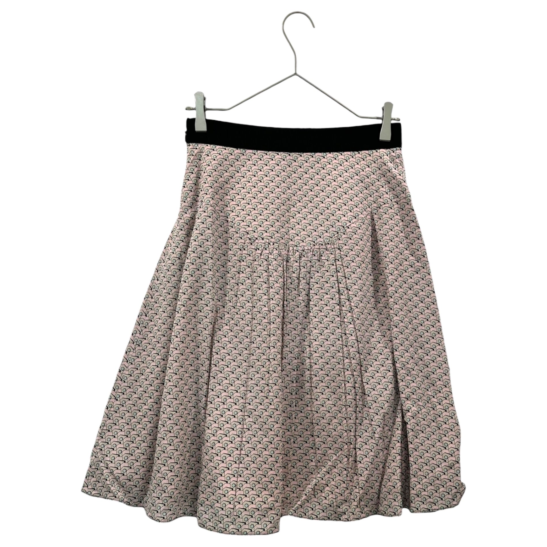 PRADA(プラダ) Pink Dot Silk print skirt シルク ピンク ドット プリント スカート 627309 ZAD90 4778 40(L程度) ピンク×ホワイト