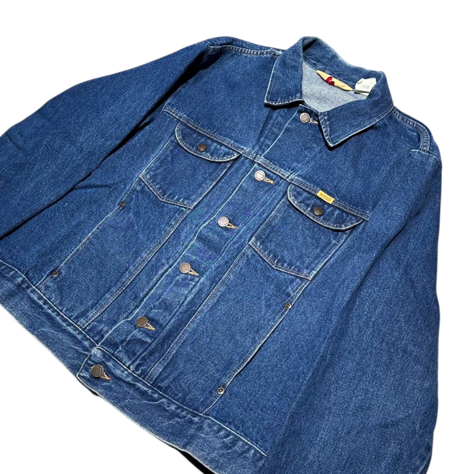 RUSTLER(ラスラー) 80's Denim Tracker Jacket デニム トラッカー ジャケット XL インディゴ 80年代 ヴィンテージ 古着