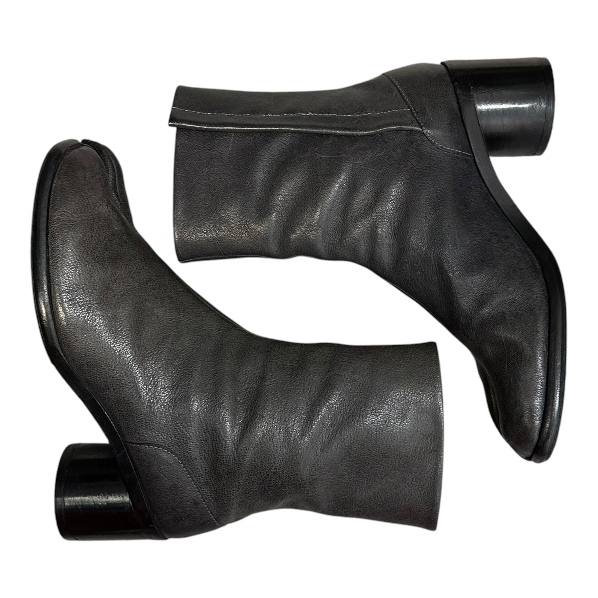 MAISON MARGIELA(メゾンマルジェラ) TABI ANKLE BOOTS H60 足袋 アンクル ブーツ 6cm 41 チャコールグレー タビ