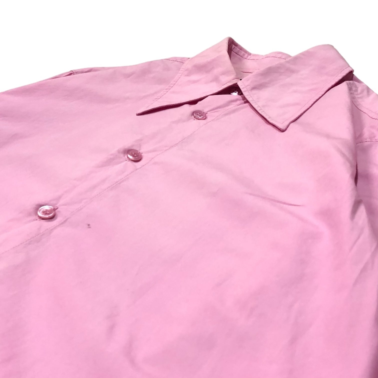 RAF SIMONS(ラフシモンズ) super long sleeve shirt スーパー ロングスリーブ シャツ 44(S程度) ピンク 長袖 Rロゴ 刺繍 アーカイブ