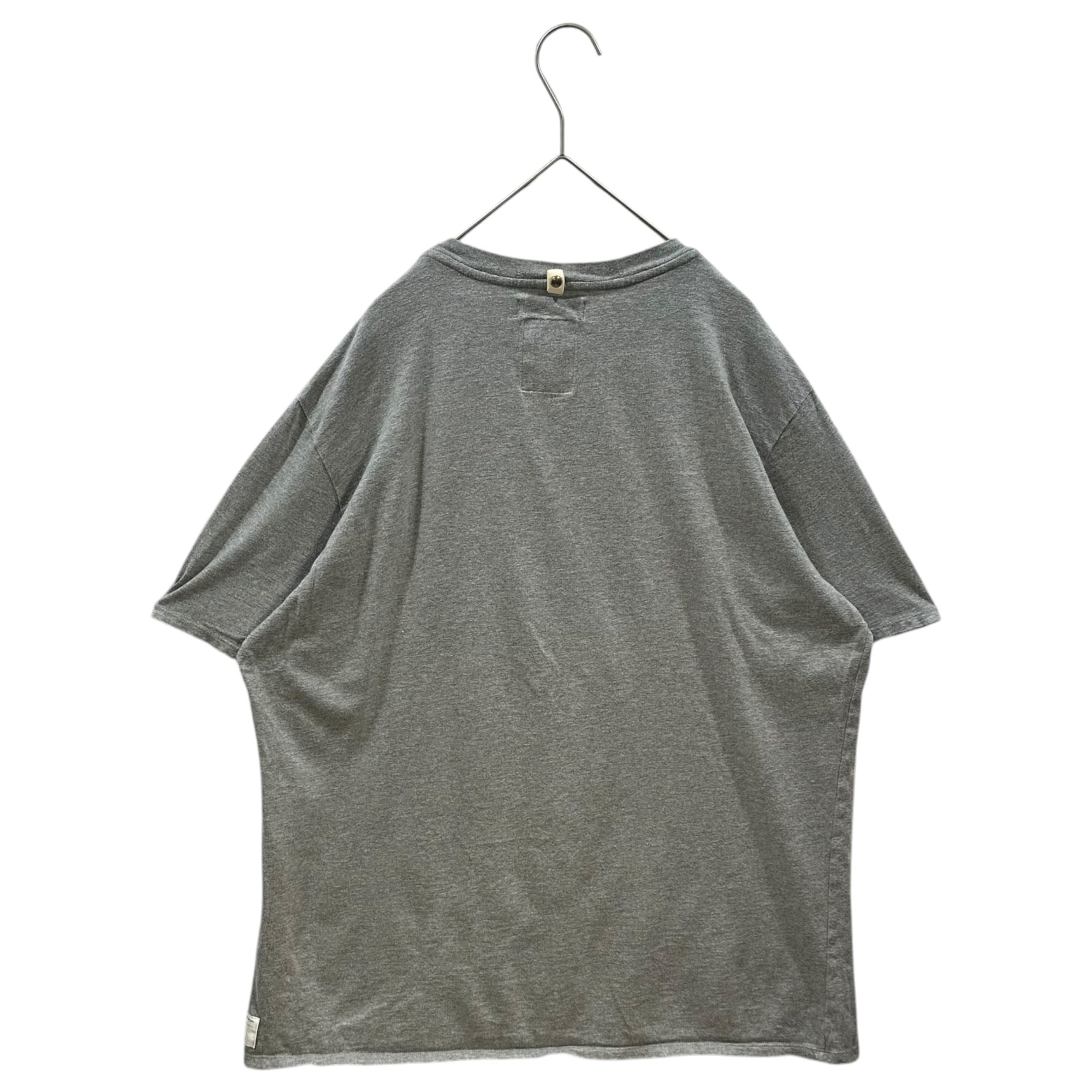 VISVIM(ビズビム/ヴィズヴィム) Eyelet Embroidered S/S Tee アイレット 半袖 Tシャツ L グレー×イエロー